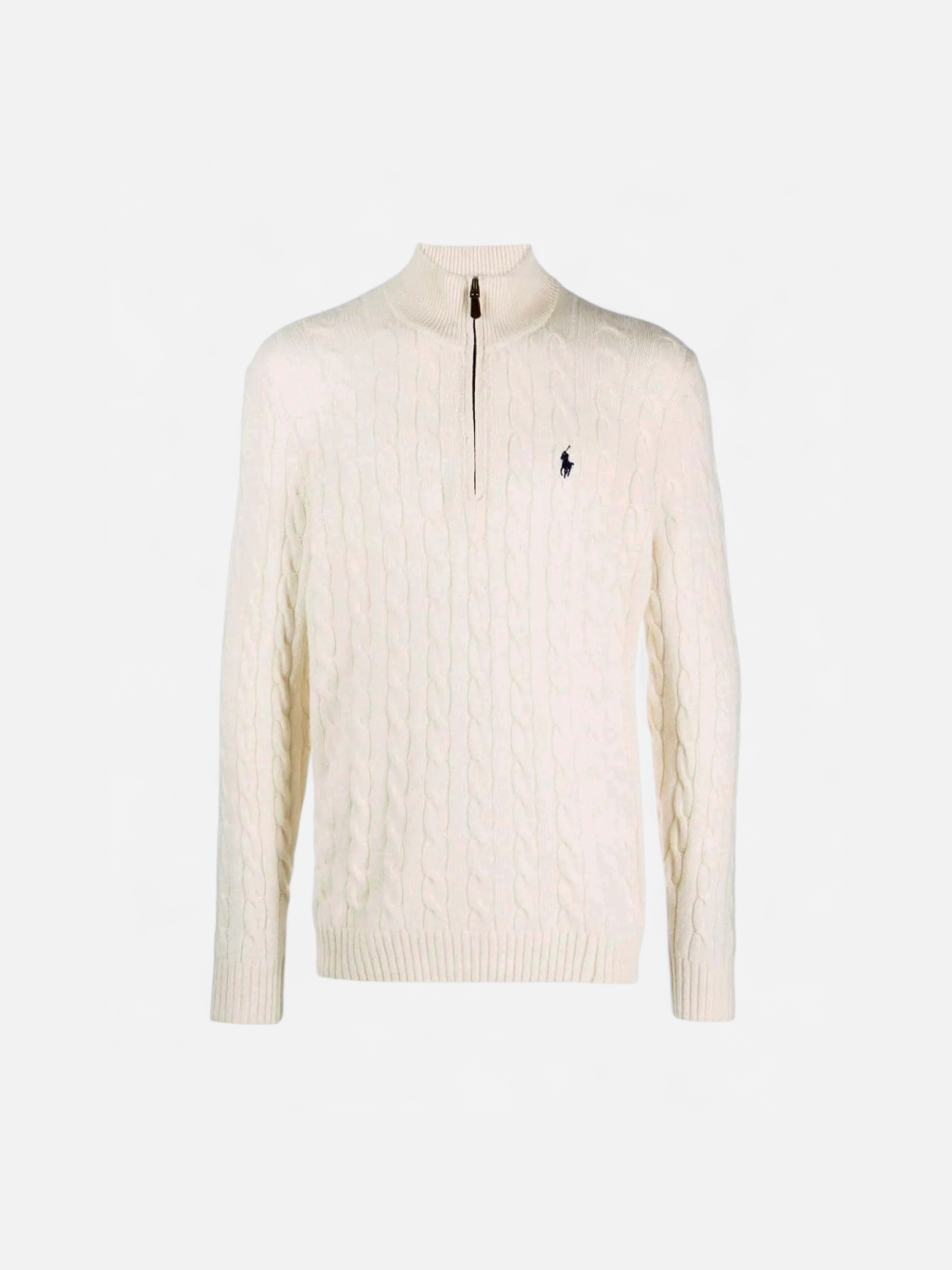 Polo Ralph Lauren Miesten Neulepusero, CABLE-KNIT WOOL-CASHMERE SWEATER Luonnonvalkoinen - Kekäle.fi