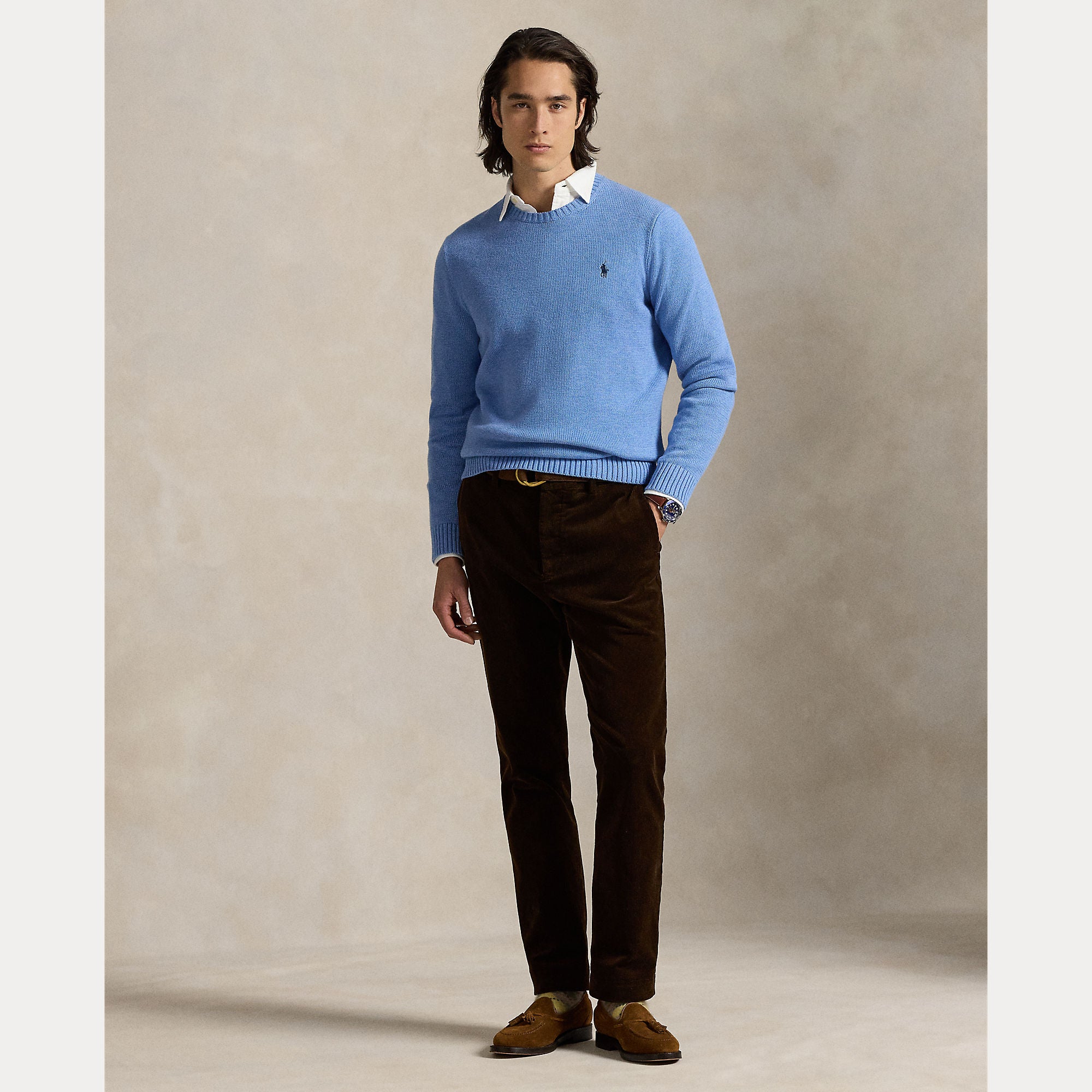 polo-ralph-lauren-miesten-neulepusero-long-sleeve-sweater-keskisininen-3