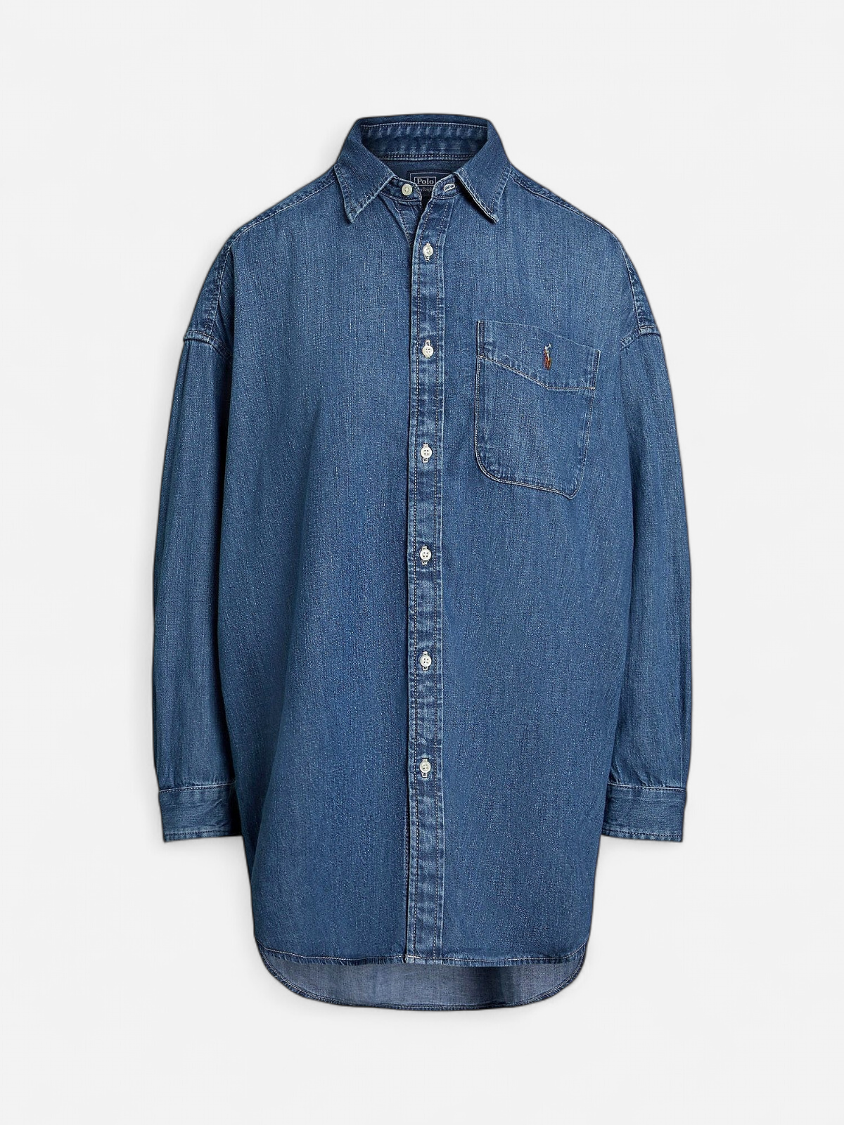 Polo Ralph Lauren naisten farkkupaita, SMCK ST-LONG SLEEVE-BUTTON FRONT SHIRT Indigo - Kekäle.fi