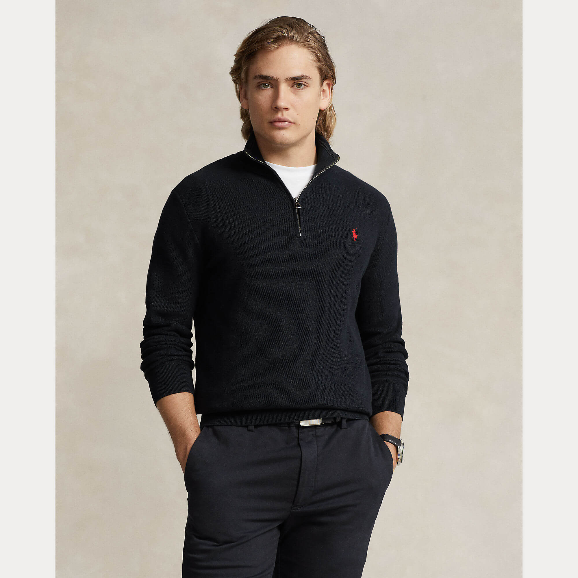 polo-ralph-lauren-puolivetoketjullinen-neule-polo-half-zip-musta-2