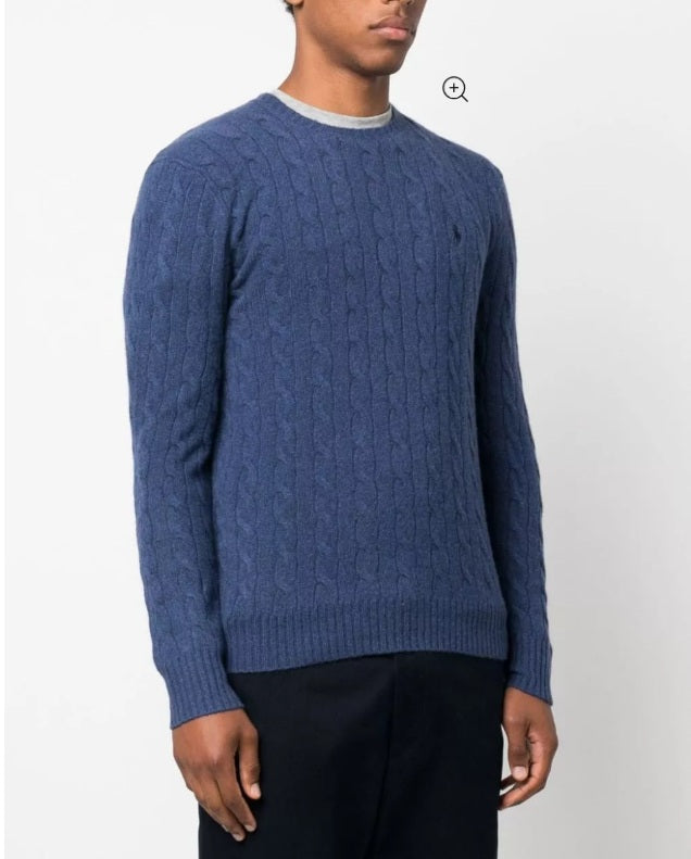 Polo Ralph Lauren miesten neulepusero LSCABLECNPP LONG SLEEVE PULLOVER, tummansininen