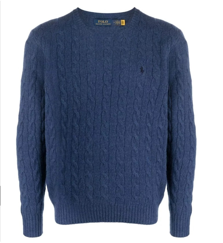 Polo Ralph Lauren miesten neulepusero LSCABLECNPP LONG SLEEVE PULLOVER, tummansininen