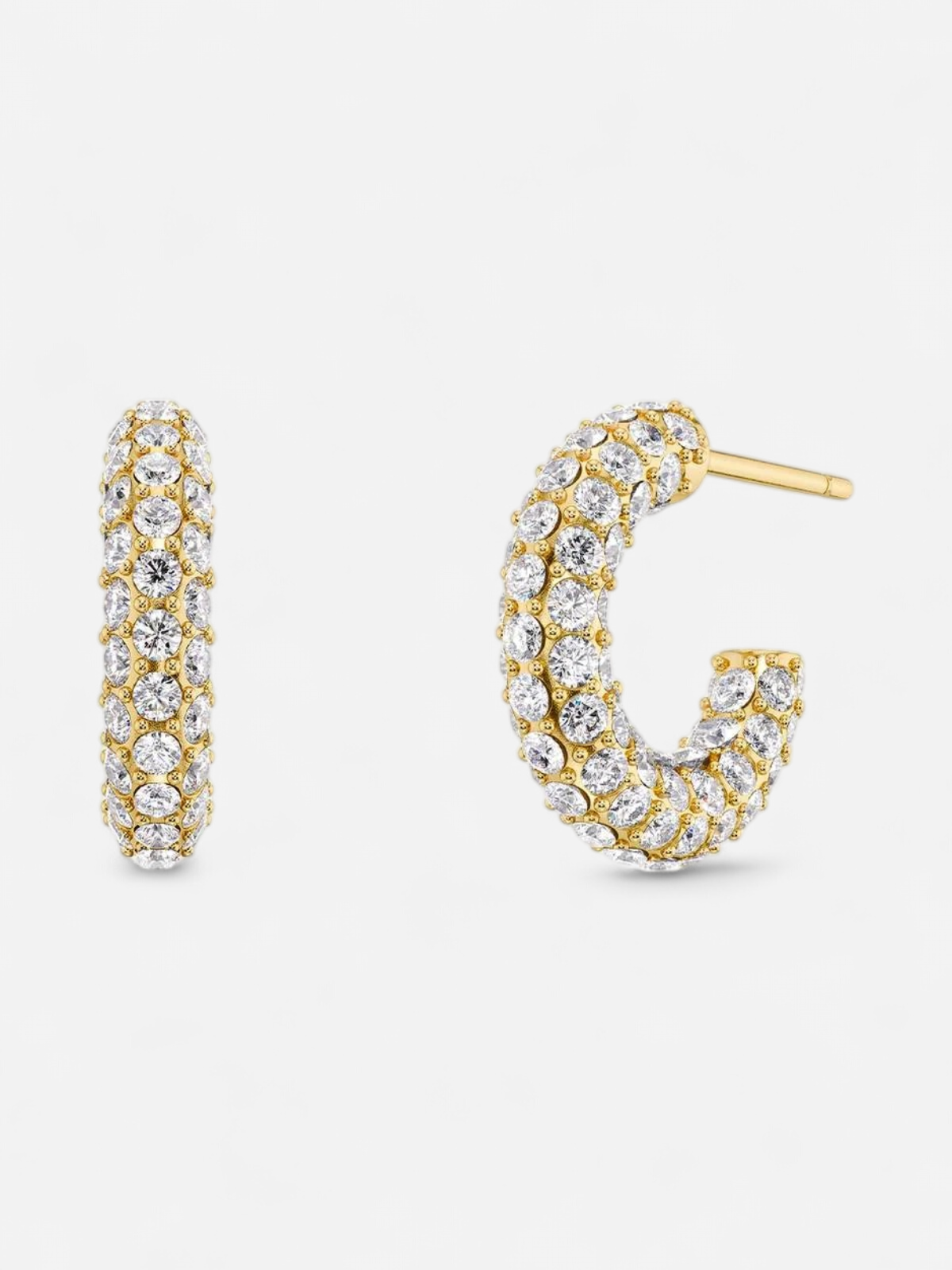 Edblad naisten korvakorut Prisma Hoops S, Gold pleated - Kekäle.fi