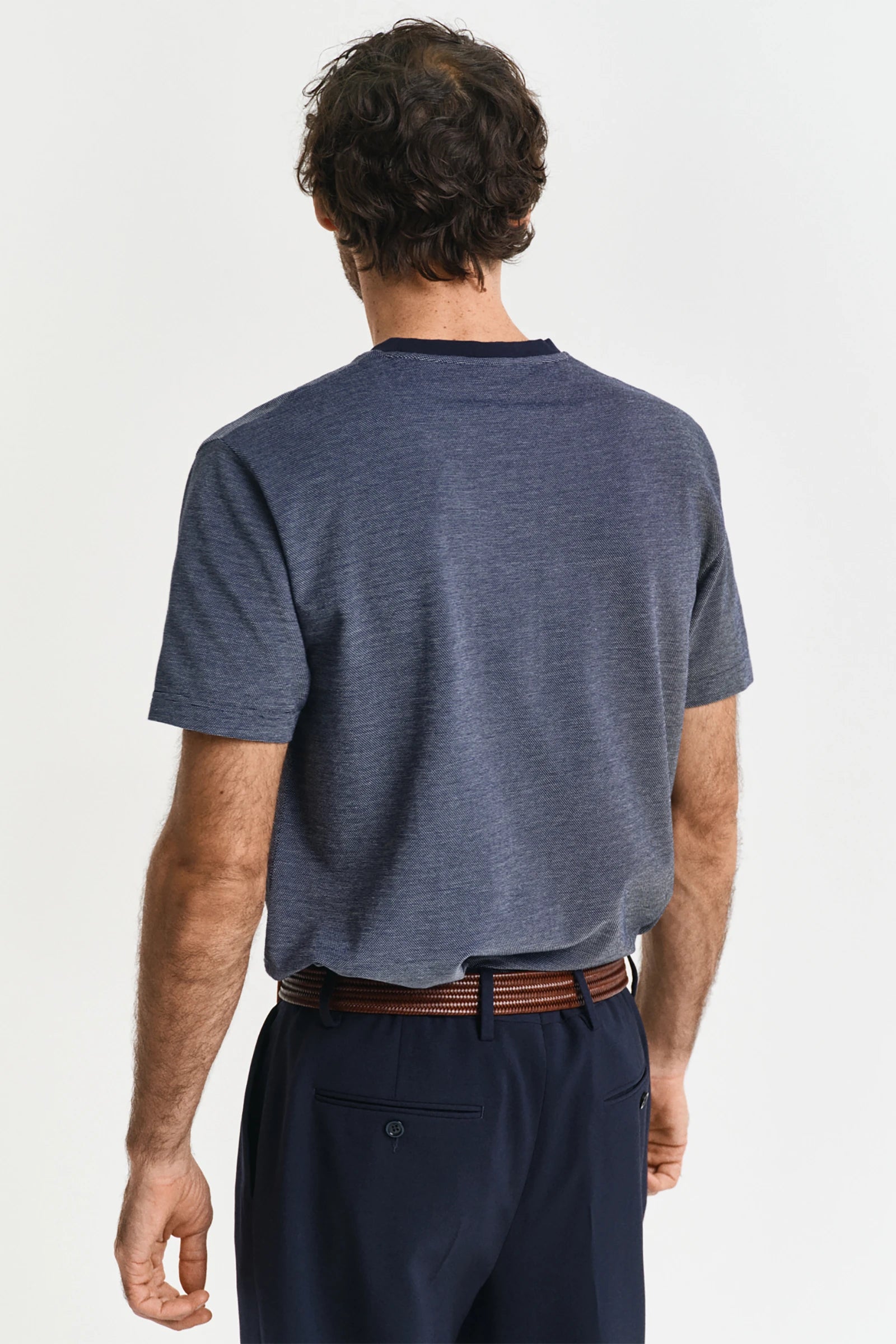Gant miesten Pikeepaita 4-Col Oxford Ss Pique, Sininen, indigo