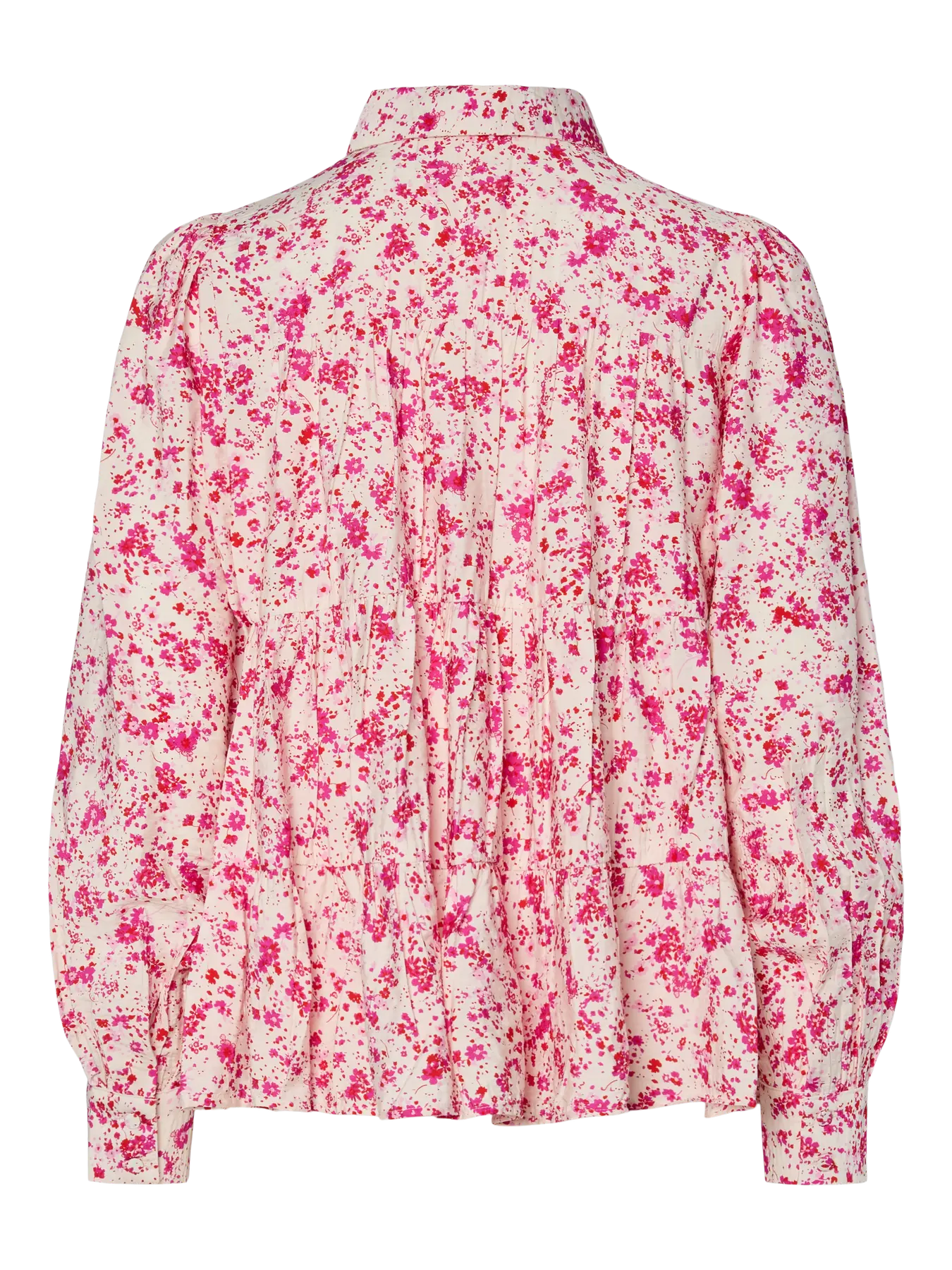 Y.A.S naisten paitapusero YASPALA LS Shirt, pinkki kuosi