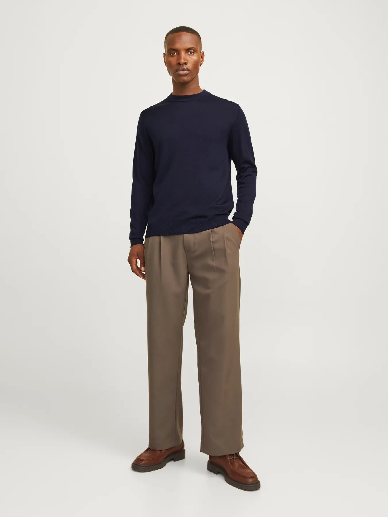 Jack and Jones miesten neulepusero Milano Stitch Crew Neck, Night Sky