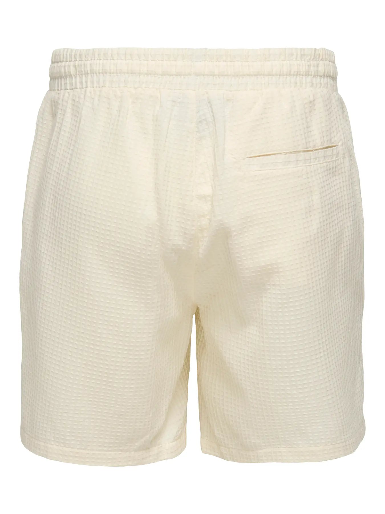 Only and Sons miesten shortsit Onstel Savier Waffle Shorts, Antique White