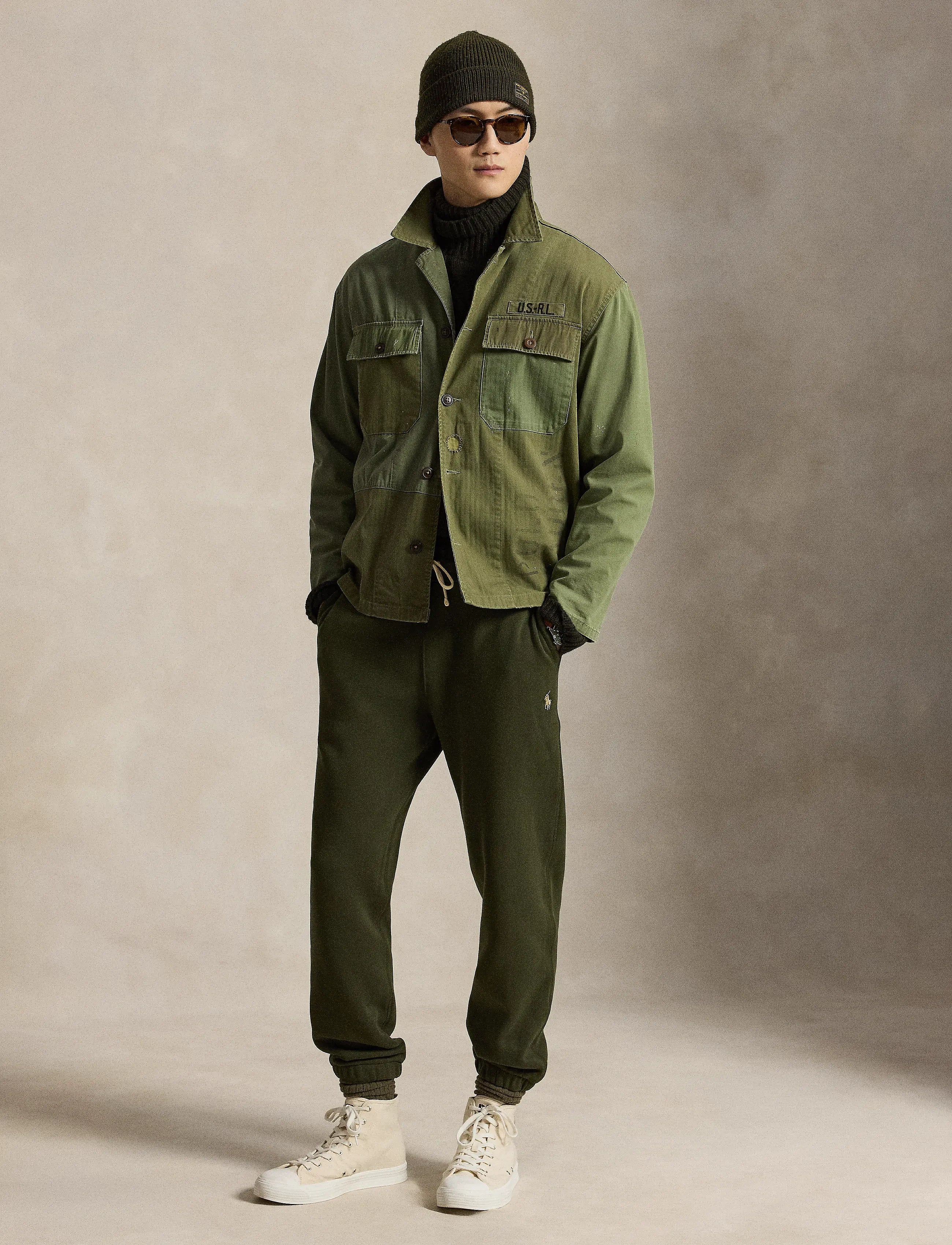 Polo Ralph Lauren miesten collegehousut The RL Fleece Jogger Pant, khaki