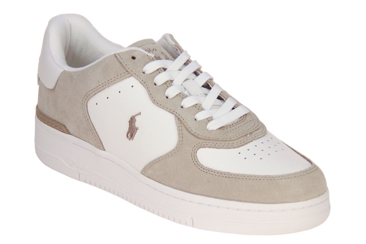 Polo Ralph Lauren miesten tennarit Masters CRT-Sneakers Low Top Lace, vaalea beige