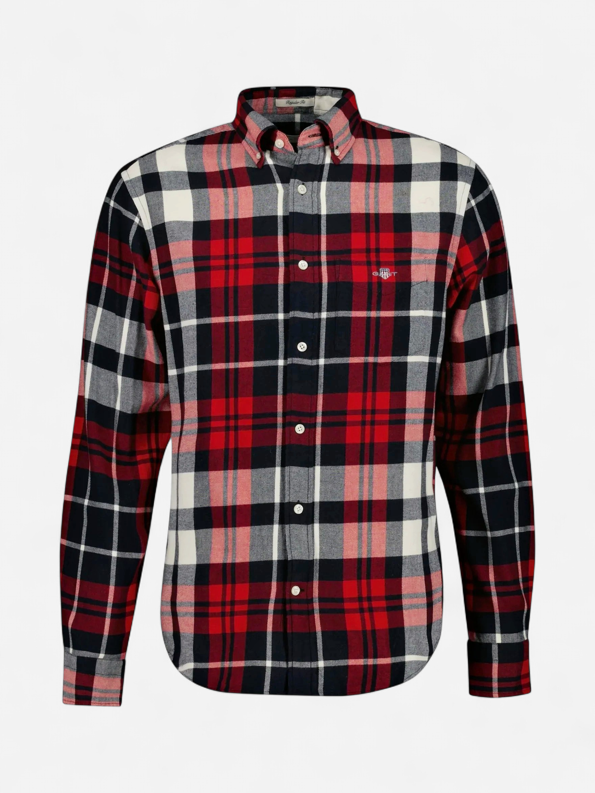 Gant miesten kauluspaita Regular Flannel Shirt, punainen - Kekäle.fi