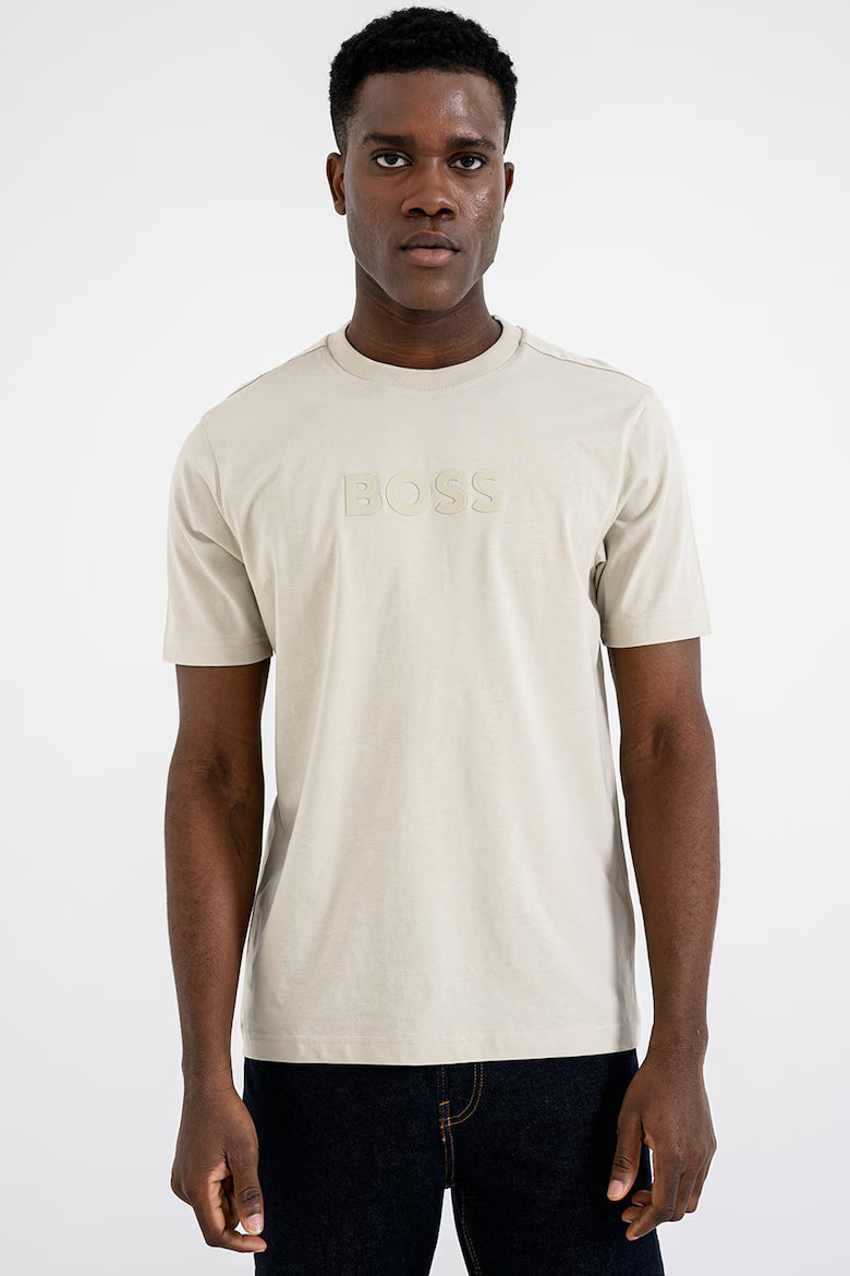 Hugo Boss miesten t-paita T-Shirt Boss Logo, hiekka