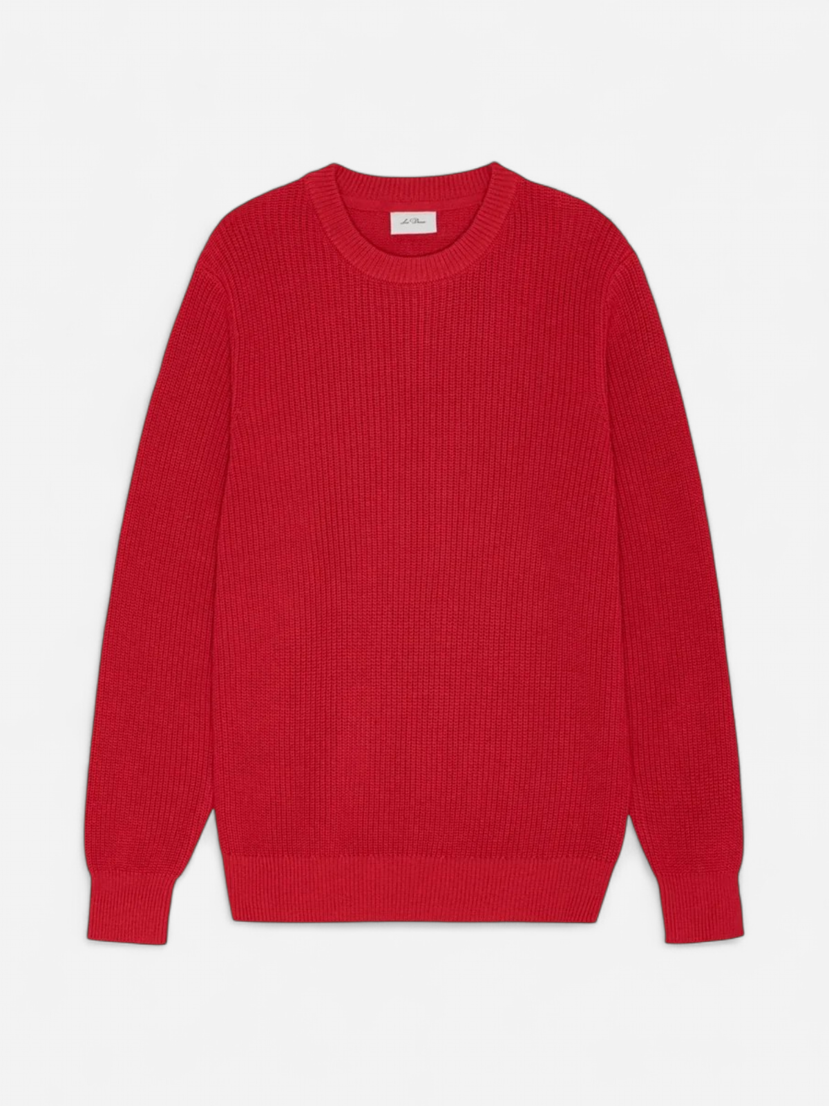 RIB CREWNECK KNIT PUNAINEN - Kekäle.fi