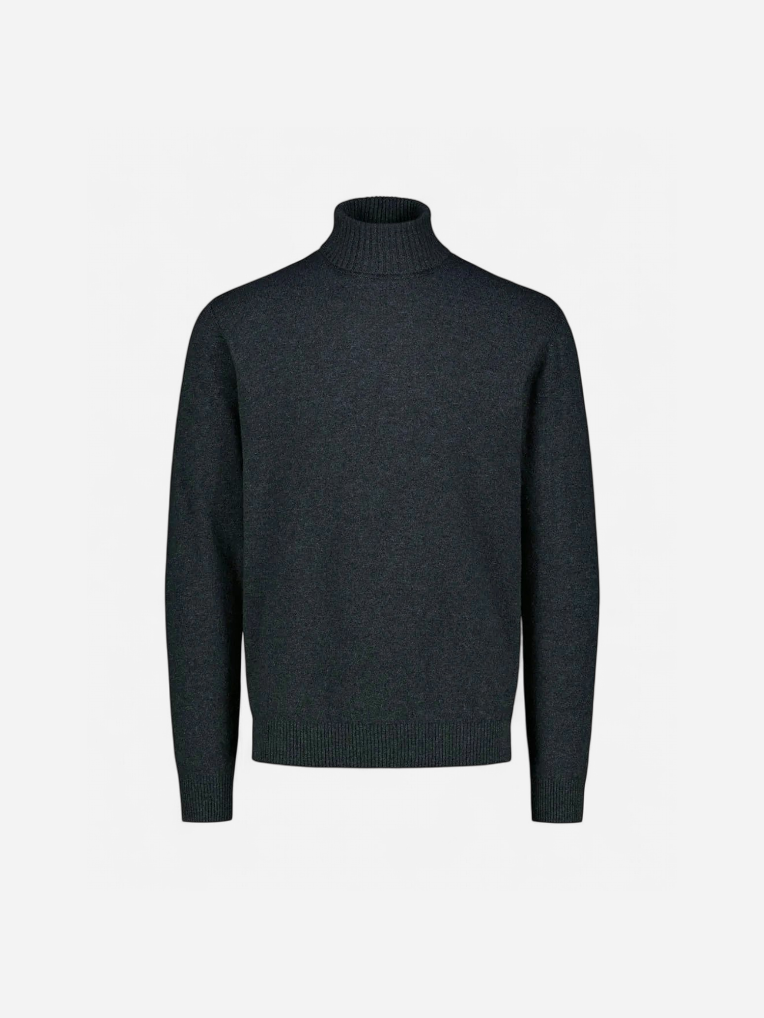 Sinnuu Miesten Neulepoolo ROLLNECK FINE MERINO WOOL MADE IN ITALY tummanharmaa - Kekäle.fi