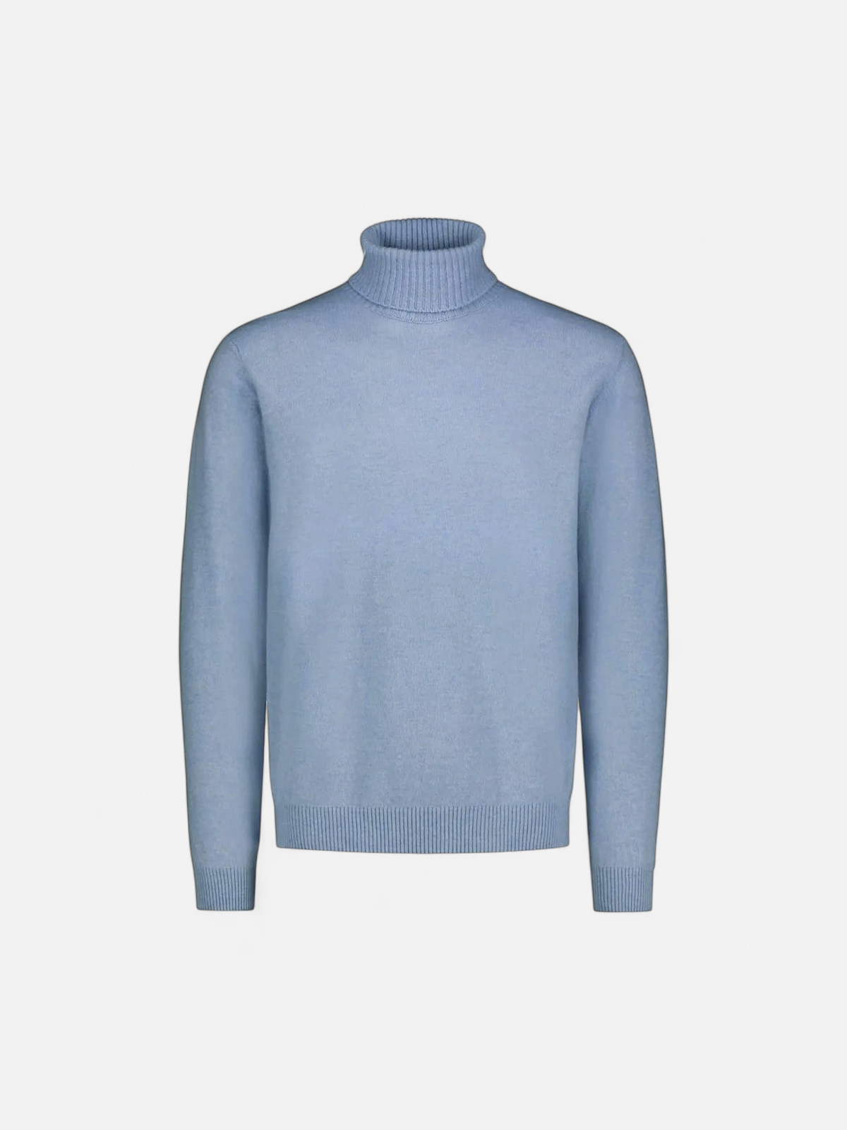Sinnuu Miehet Pooloneule Rollneck Fine, Made in Italy vaaleansininen - Kekäle.fi