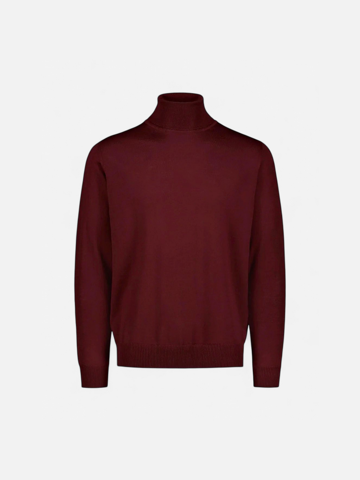 Sinnuu miesten pooloneule Rollneck Merino Wool Made in Italy, viininpunainen - Kekäle.fi