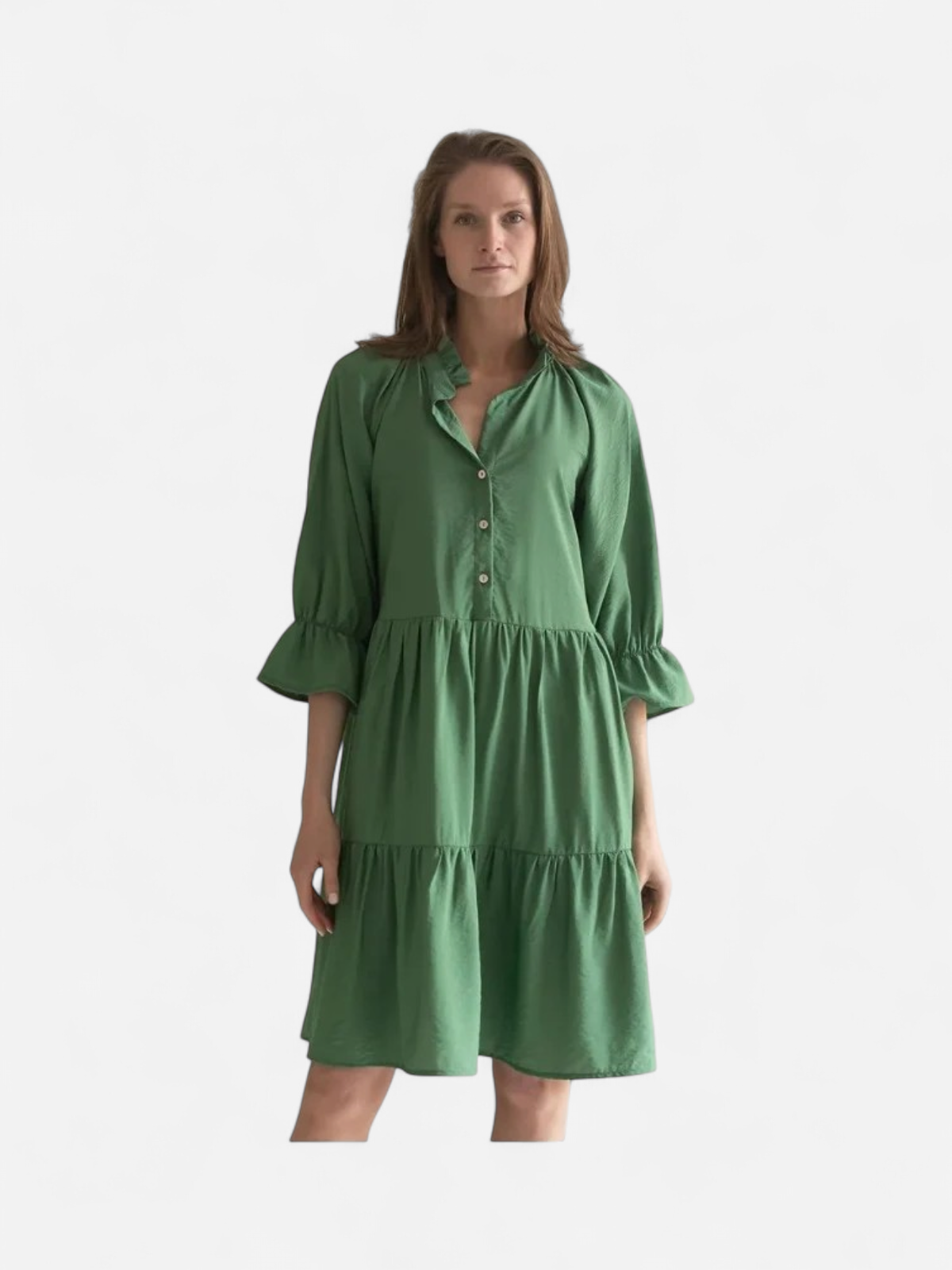 Gauhar mekko Ruffled Dress Meadow, vihreä - Kekäle.fi