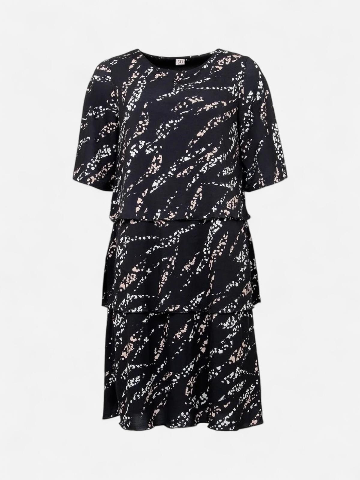 S.T.I. naisten mekko, JENA TRICOT DRESS Musta Kuosi - Kekäle.fi