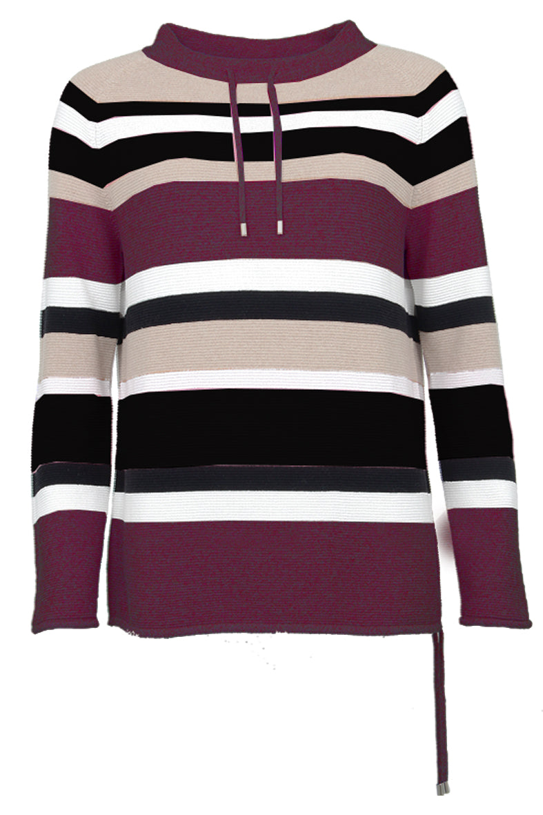 s-t-i-naisten-neule-melina-stripe-raidallinen-viininpunaionen-1