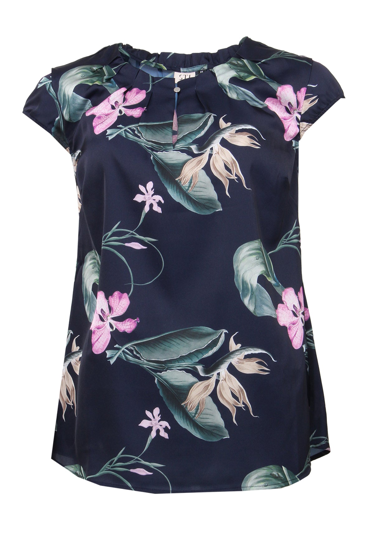 s-t-i-naisten-paita-kaiza-satin-top-sininen-kuosi-1