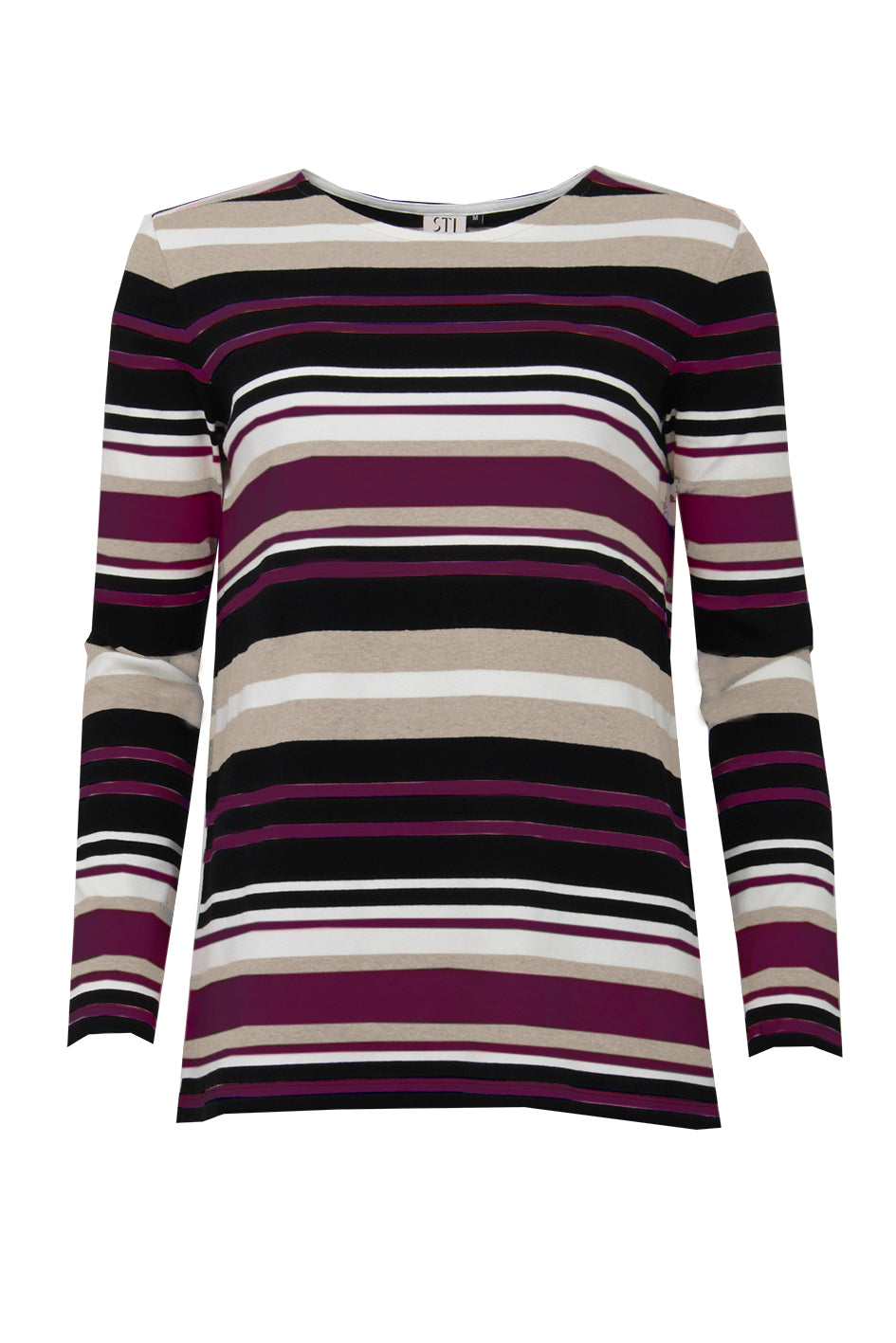 s-t-i-naisten-paita-sirianna-tricot-raidallinen-viininpunaionen-1