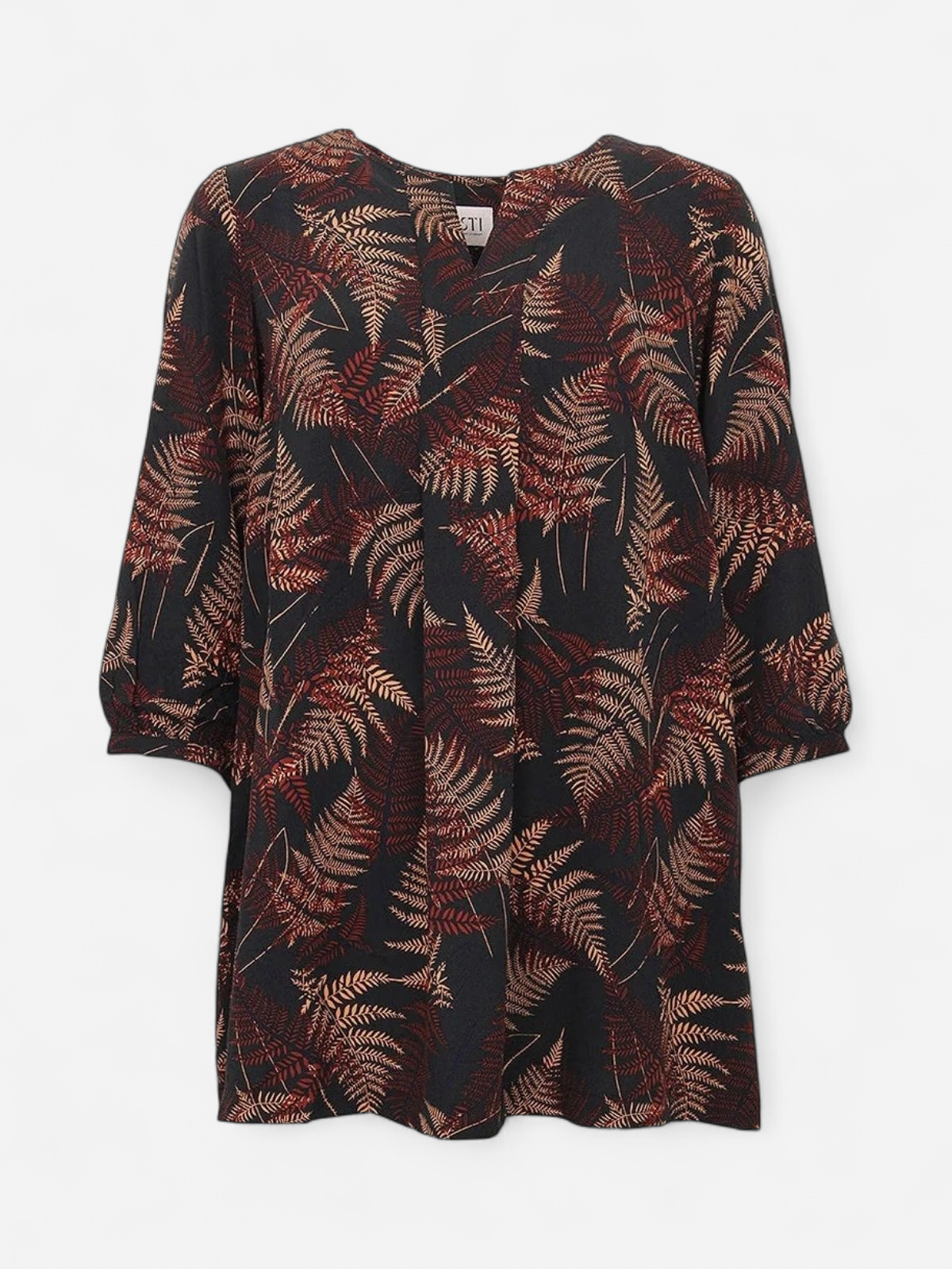 S.T.I naisten pusero, KELANDRA TUNIC 84 CM Ruskea Kuosi - Kekäle.fi