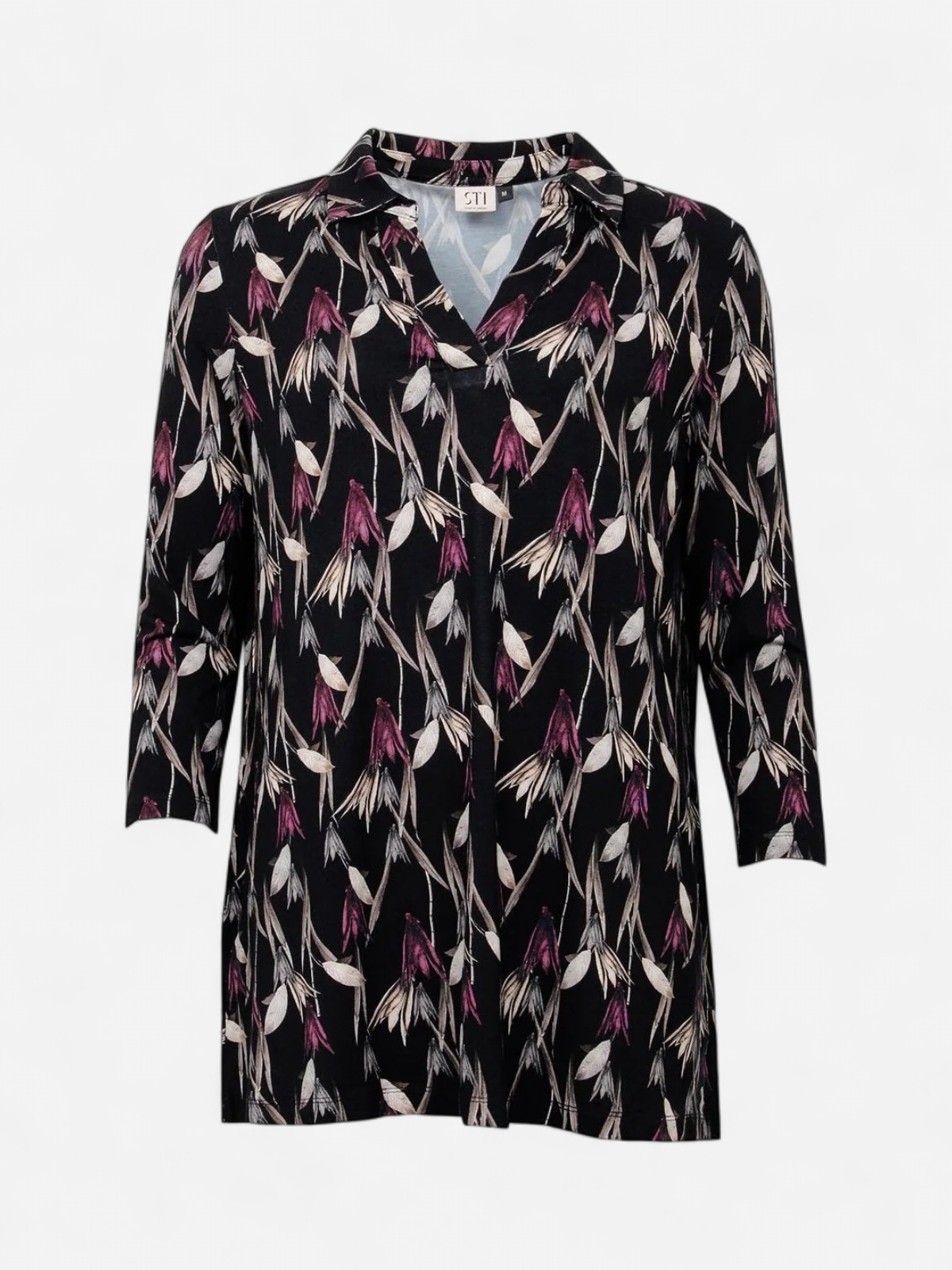 S.T.I naisten tunika, FERRA TRICOT TUNIC 74CM Musta Kuosi - Kekäle.fi