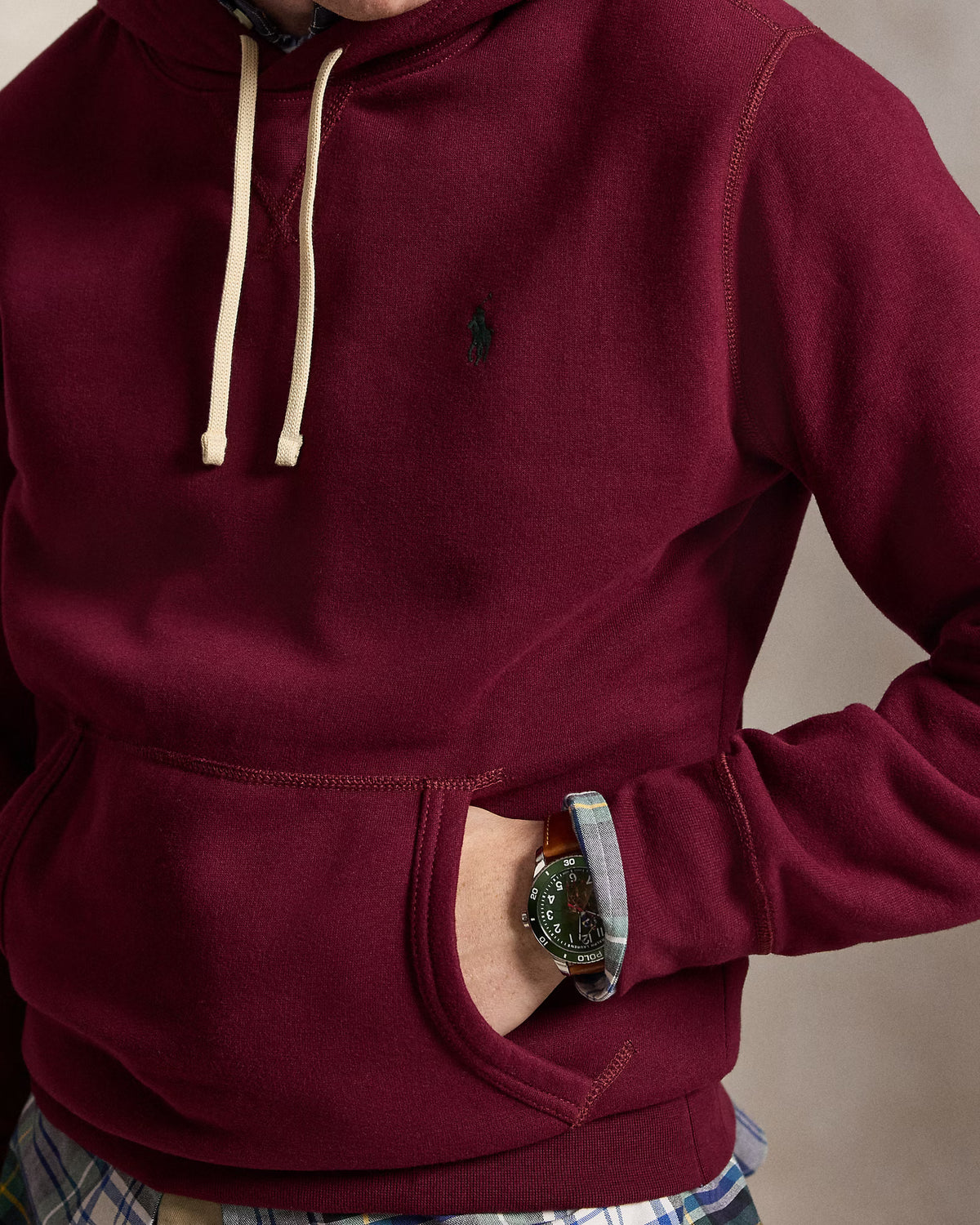 Polo Ralph Lauren miesten huppari The RL Fleece Hoodie, Classic Wine