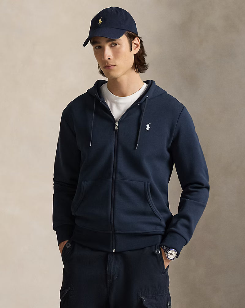 Polo Ralph Lauren Miesten Huppari, DOUBLE KNIT HOODIE FULL ZIP ATHLETIC Tummansininen