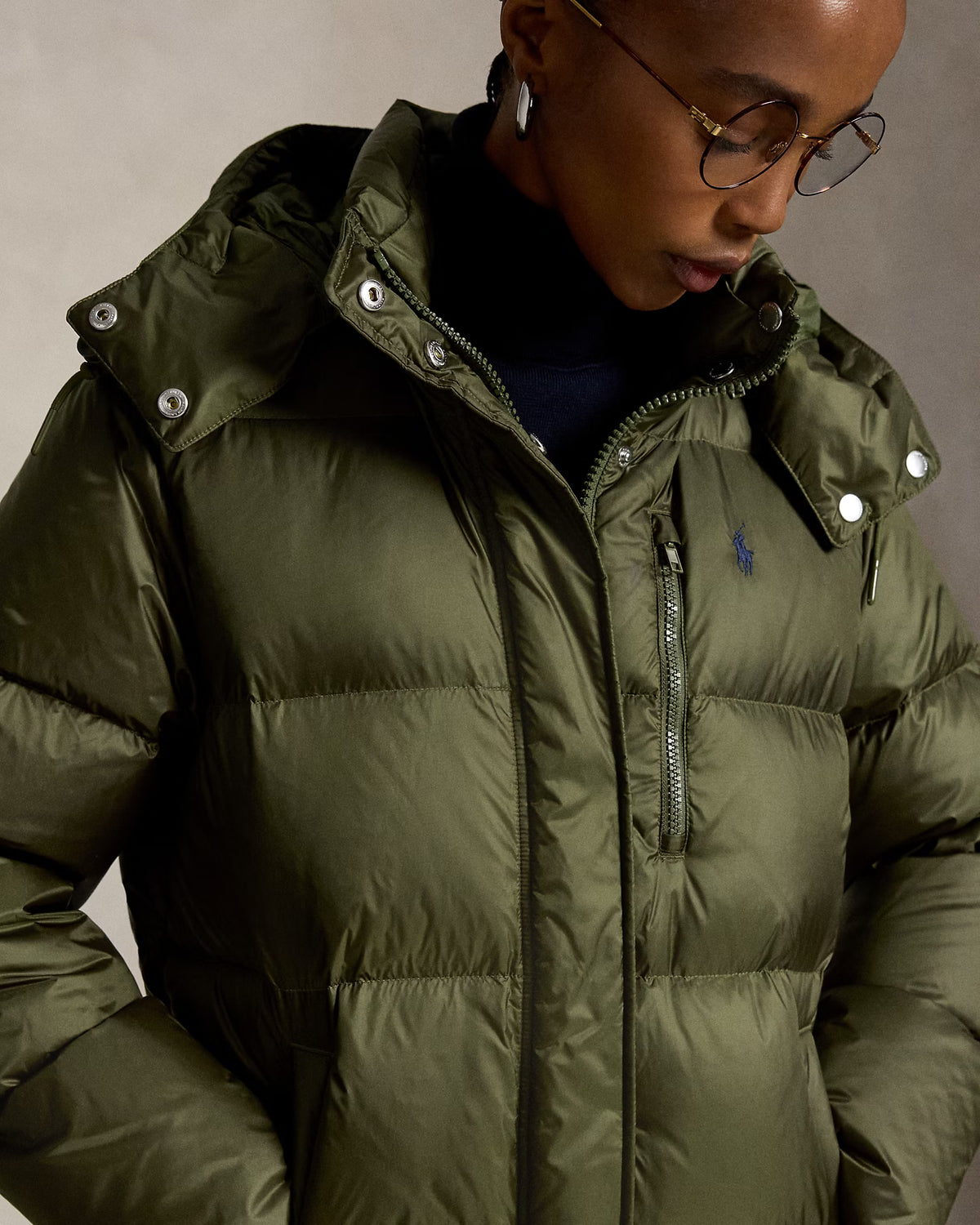 Polo Ralph Lauren naisten untuvatakki Crly Insulated, tummanvihreä