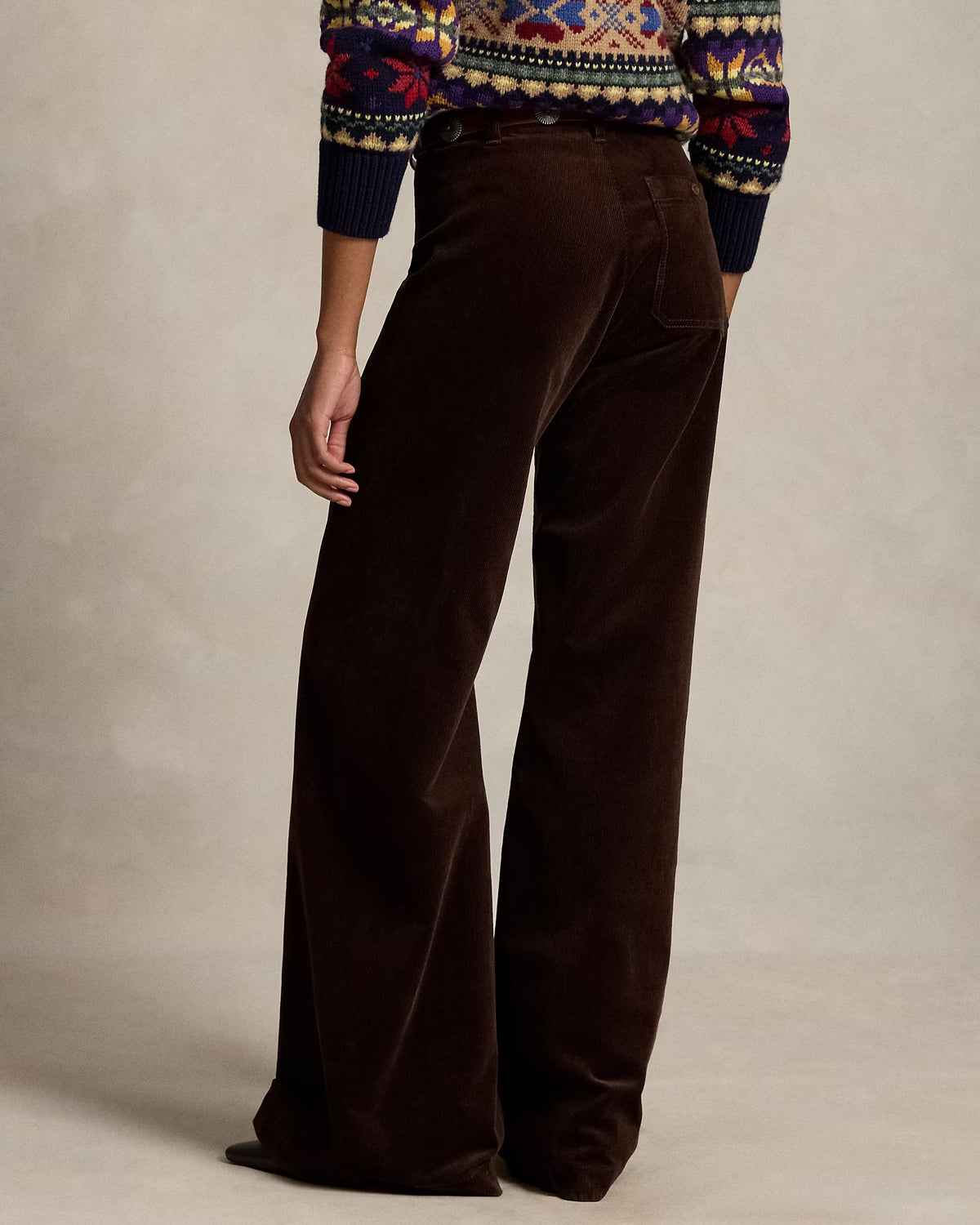 Polo Ralph Lauren naisten housut Woven Flare, tummanruskea