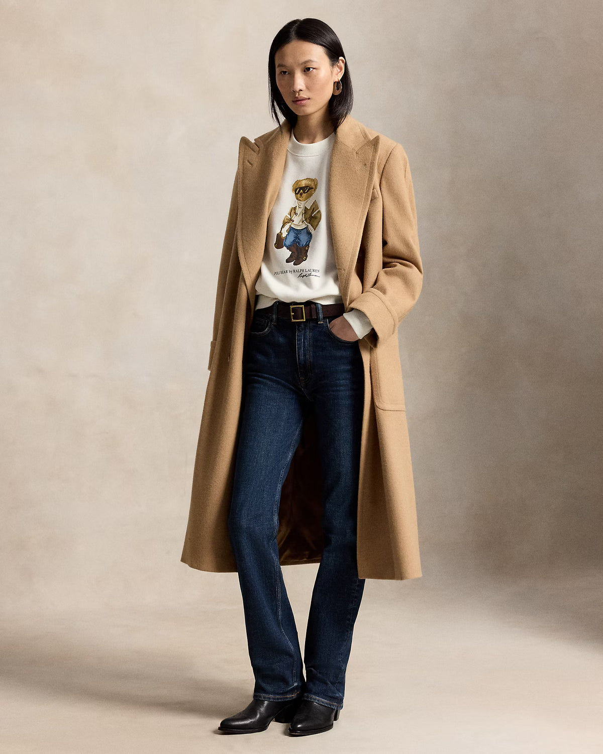Polo Ralph Lauren naisten collegepaita Polo Bear Fleece Sweatshirt, valkoinen