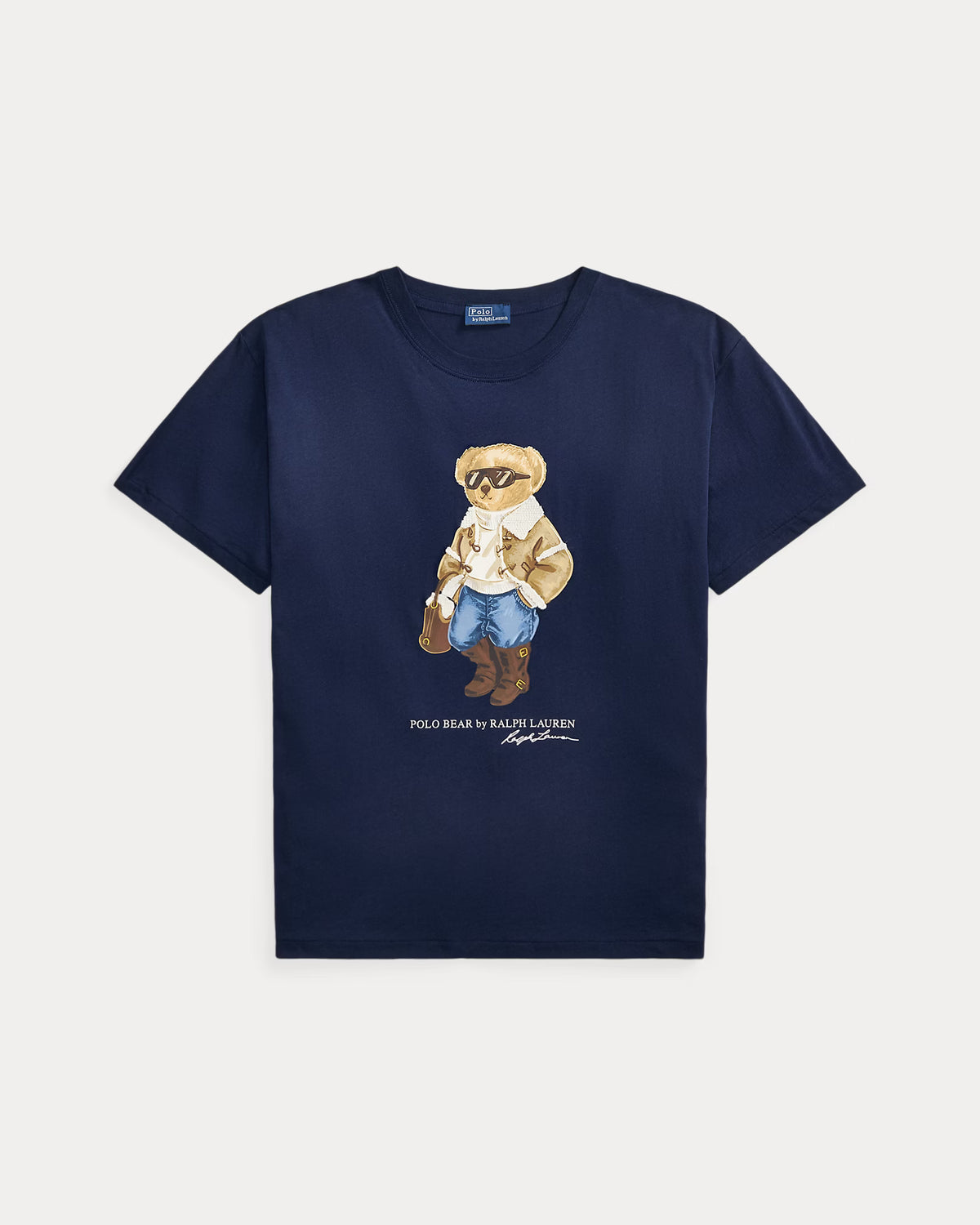 Polo Ralph Lauren naisten T-paita Winter Polo Bear Cotton Jersey Tee, tummansininen