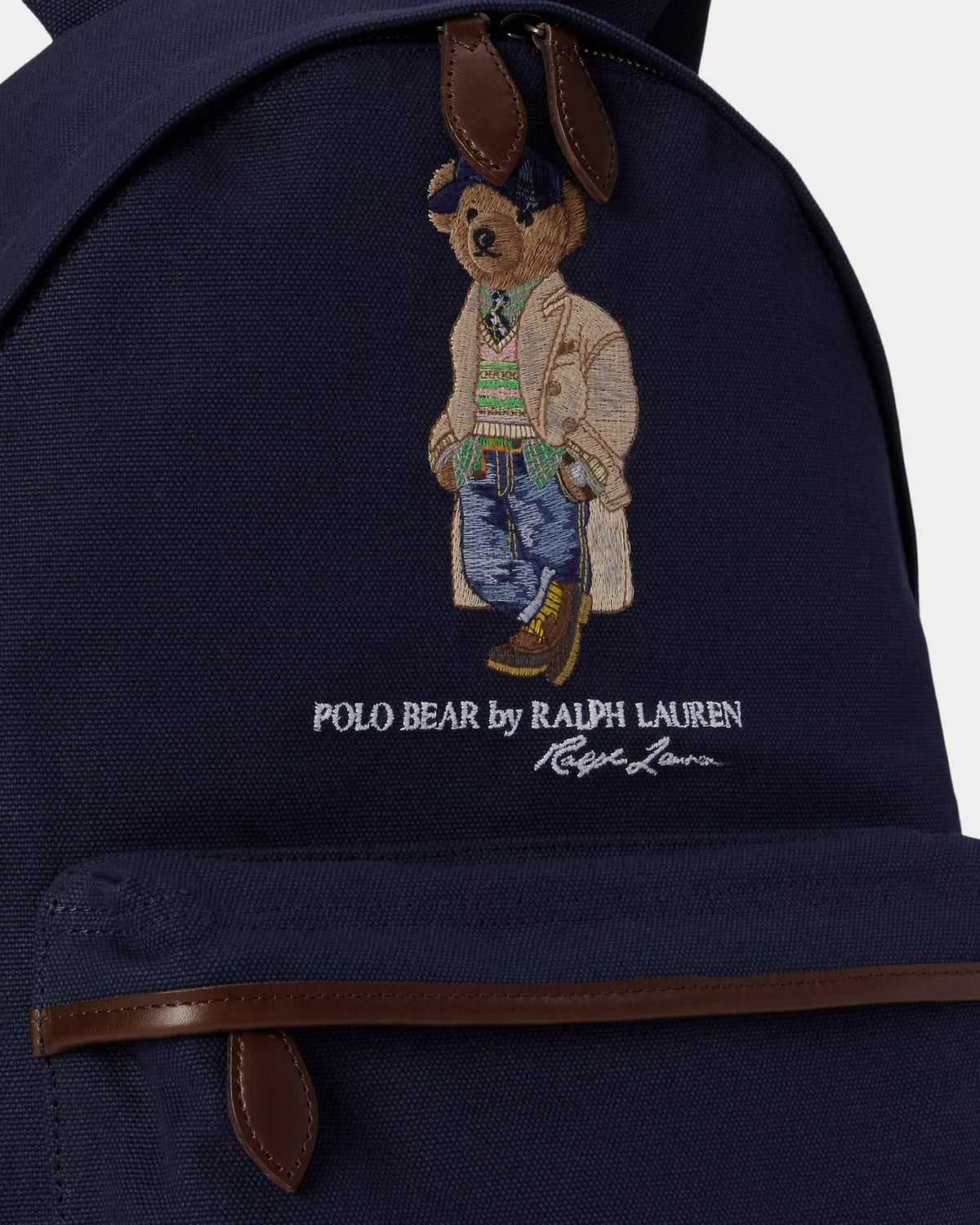 Polo Ralph Lauren unisex reppu Polo Bear Canvas Backpack, tummansininen