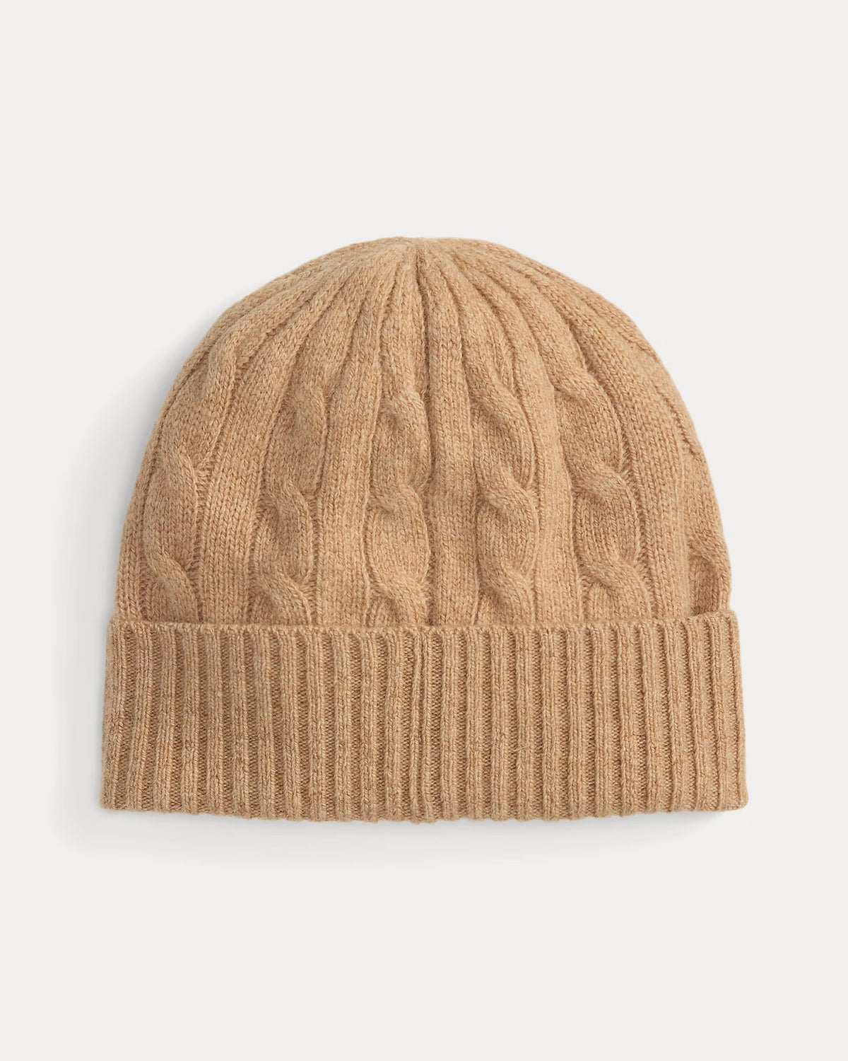 Polo Ralph Lauren naisten pipo Cable Knit Wool Cashmere Beanie, vaalea beige