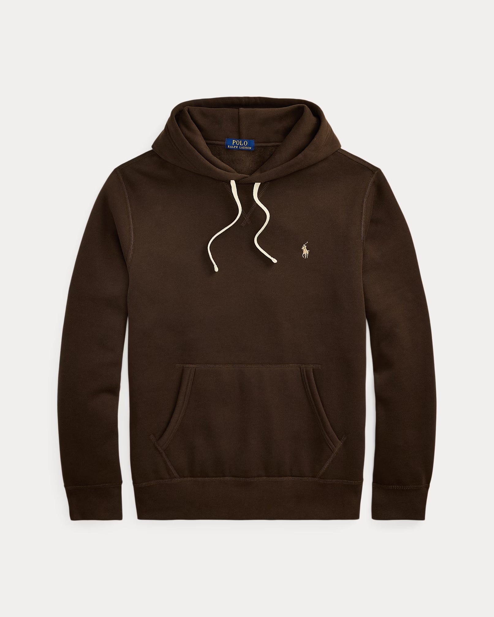 Polo Ralph Lauren miesten huppari Long Pull Over Hoodie, tummanruskea