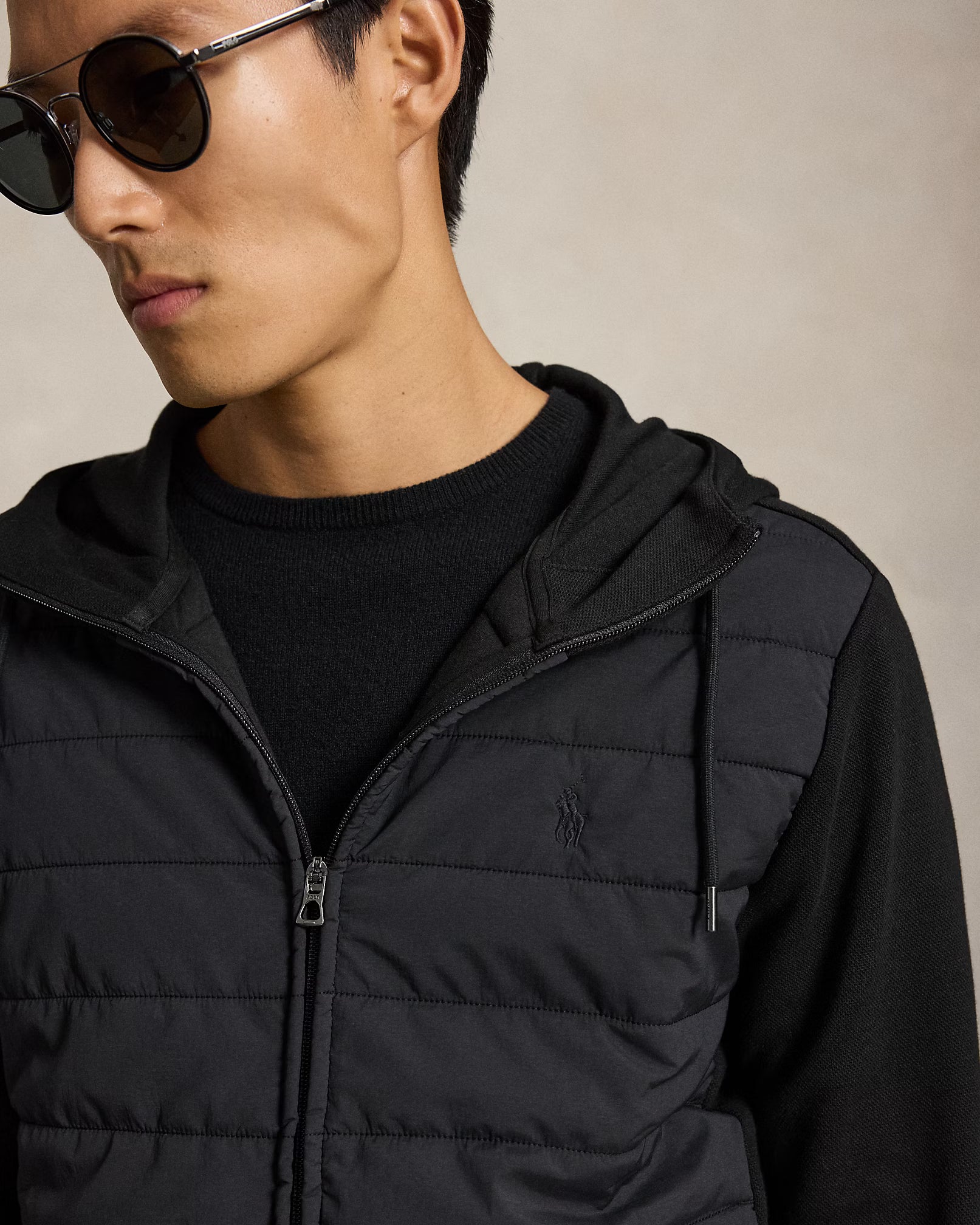Polo Ralph Lauren miesten takki Quilted Hybrid Jacket, musta