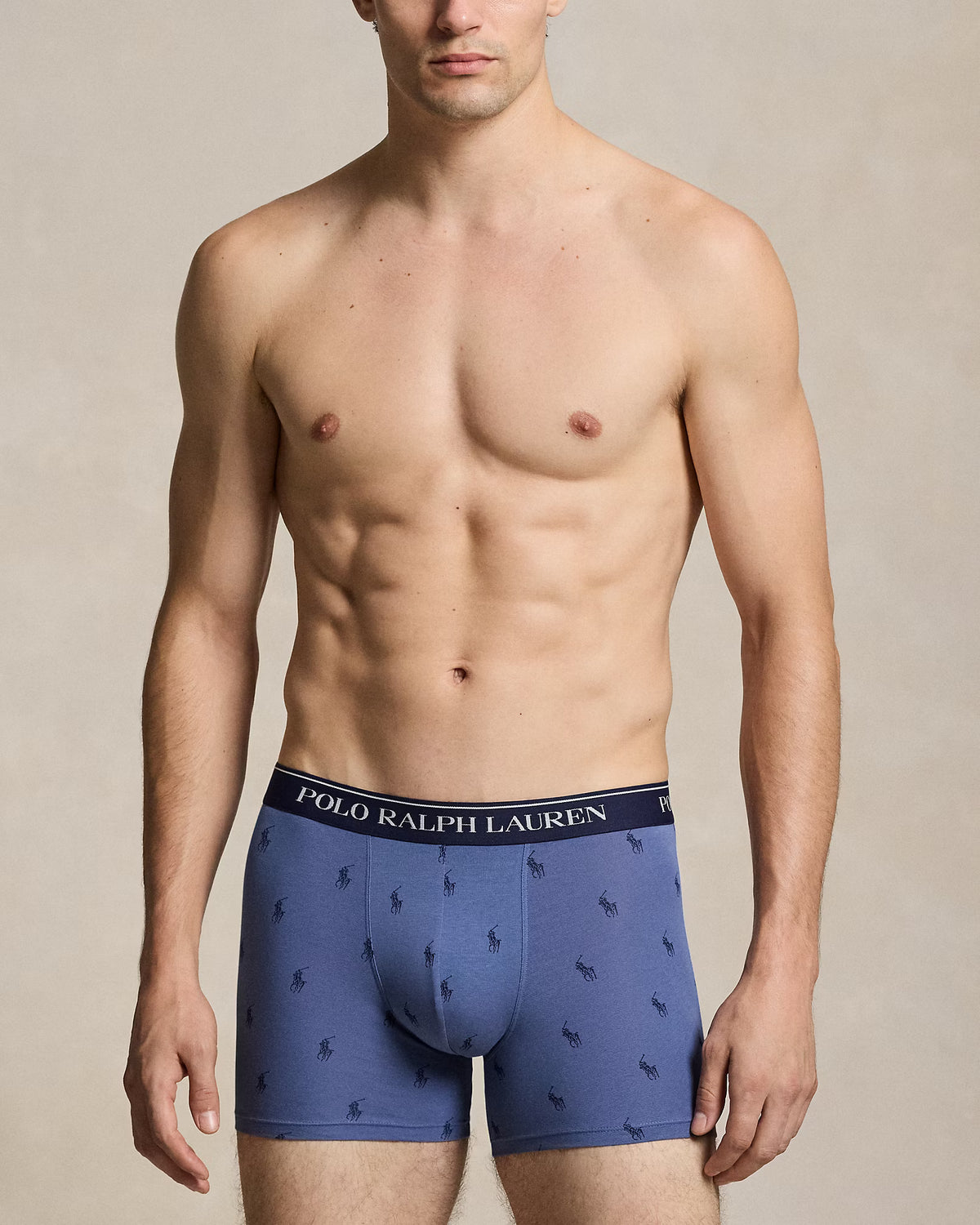 Polo Ralph Lauren miesten alushousut Stretch Cotton Boxer Brief 3-Pack, tummansininen
