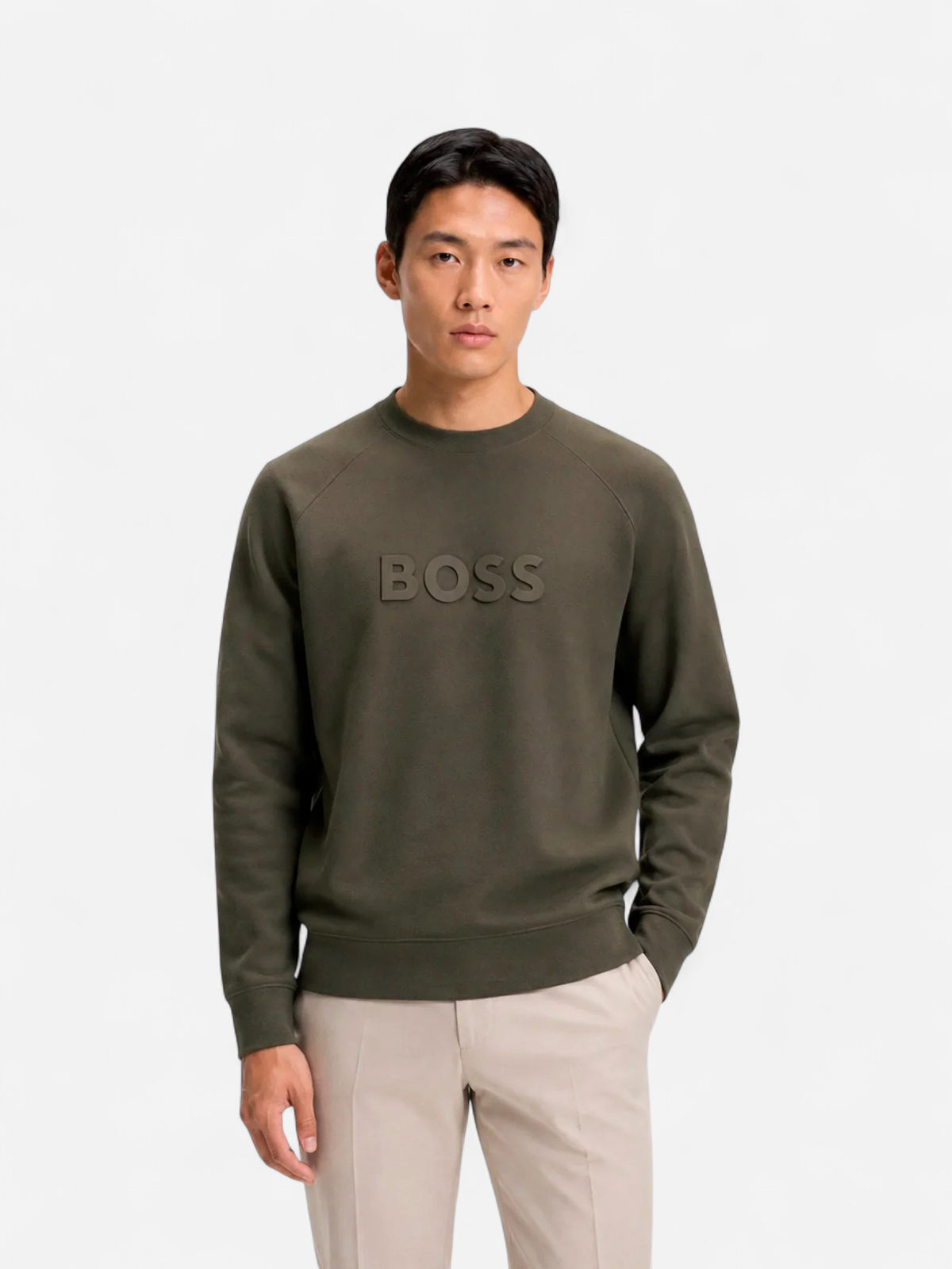 Hugo Boss miesten collegepaita Salbo, tummanvihreä - Kekäle.fi