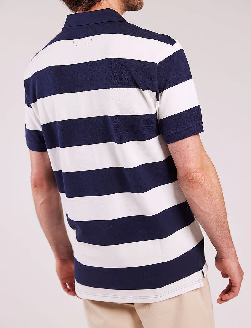 Sebago miesten pikeepaita Mick Block Stripe Pique Nos, raidallinen sininen