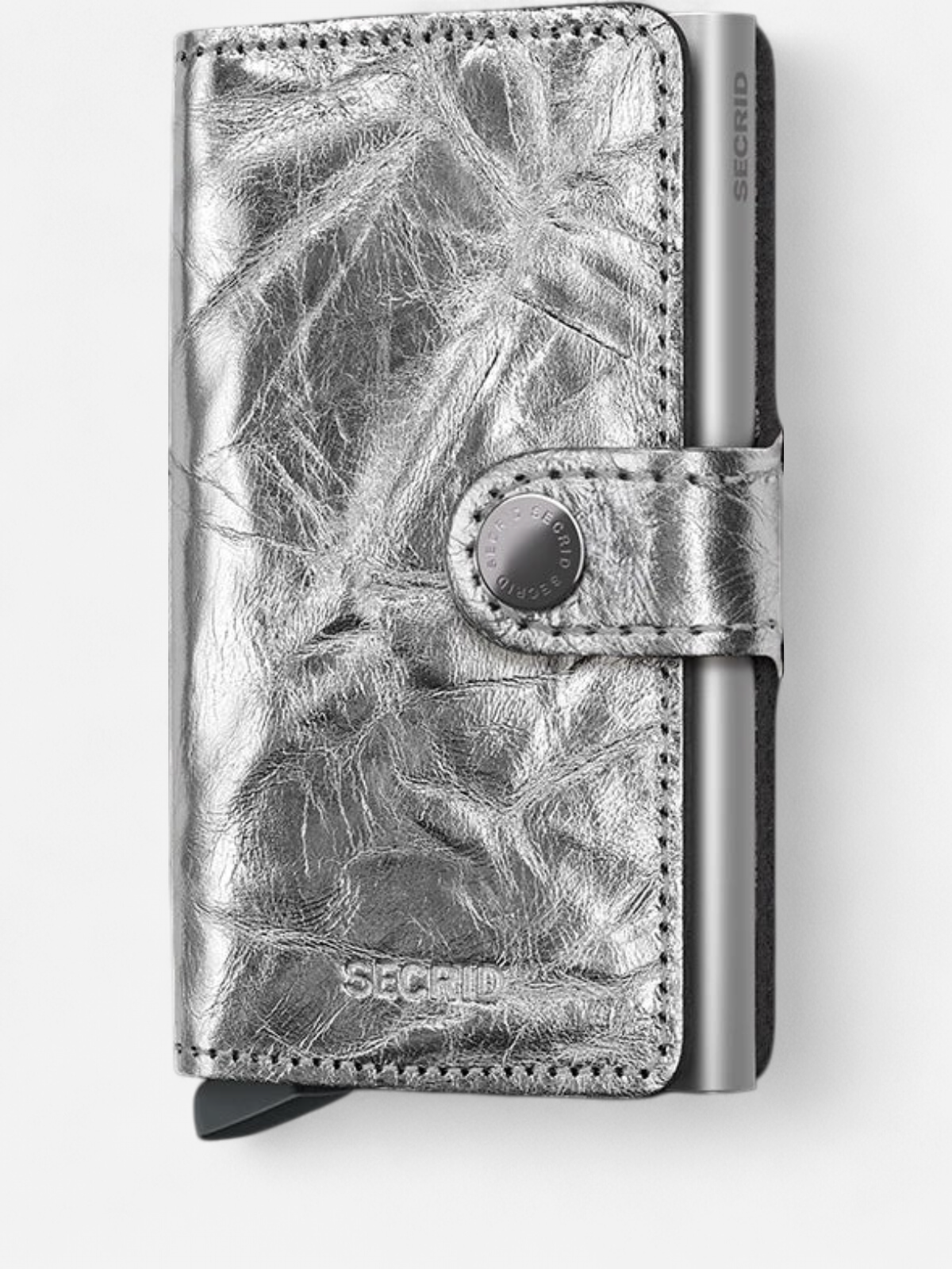 SECRID korttikotelo, MINIWALLET CRUNCH SILVER Hopeanharmaa - Kekäle.fi