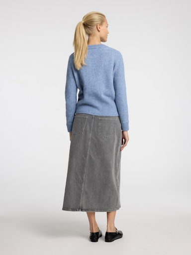 Selected Femme naisten neuletakki, SLFSIA RAS LS KNIT CARDIGAN Vaaleansininen