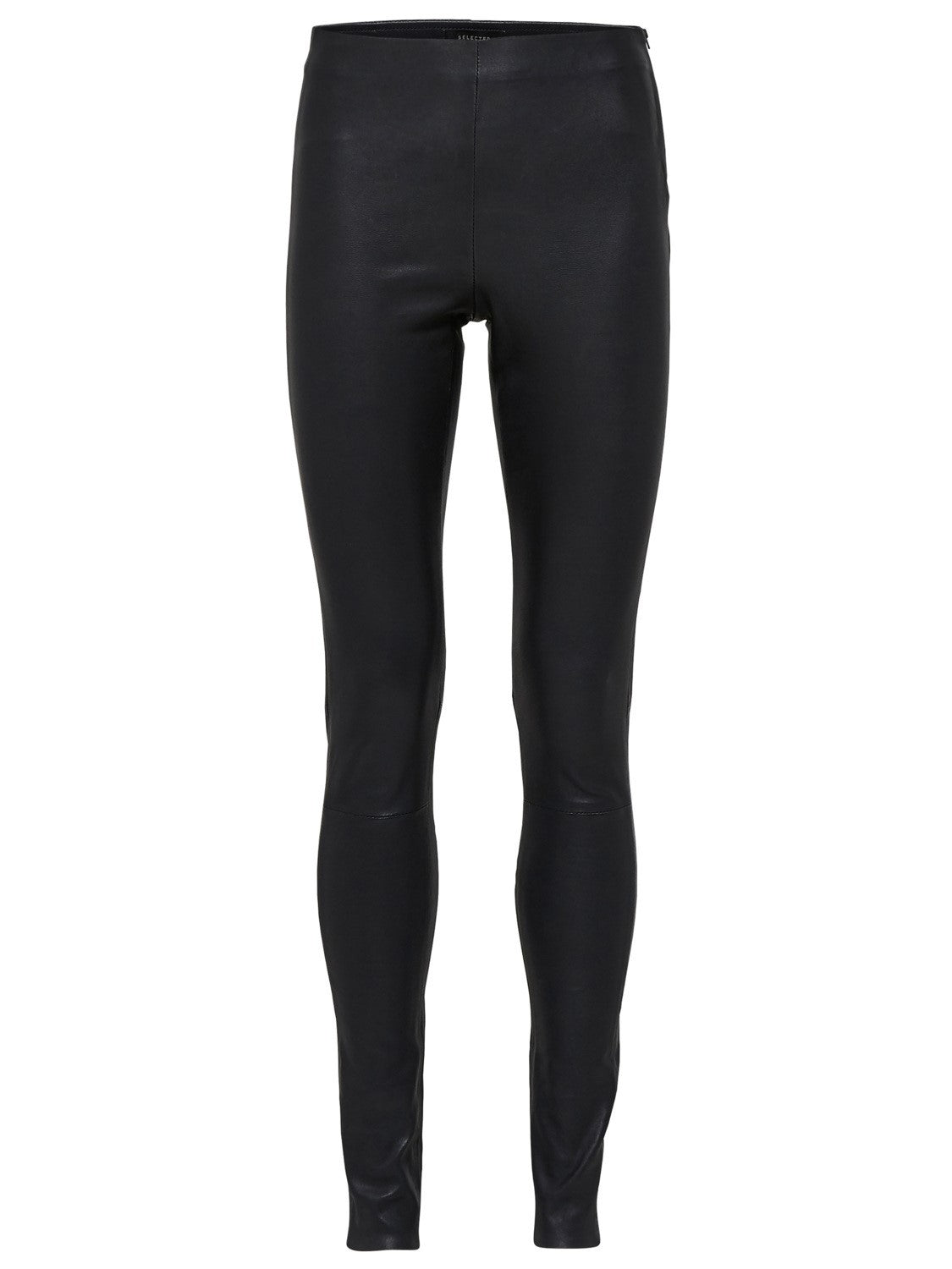 selected-femme-nahkahousut-sylvia-mw-stretch-leather-musta-1