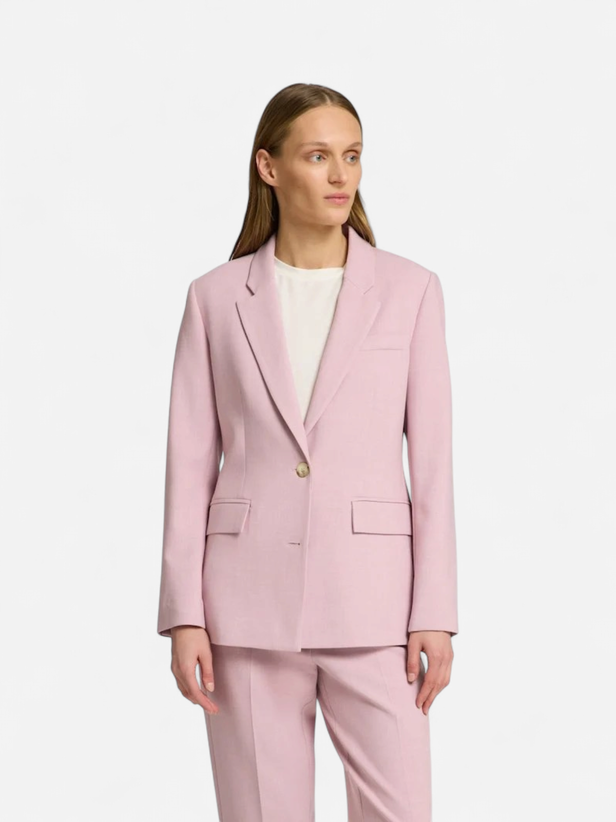 Selected Femme Naisten Bleiseri, AD-SLFRITA LS CLASSIC BLAZER MEL NOOS Vaaleanpunainen - Kekäle.fi