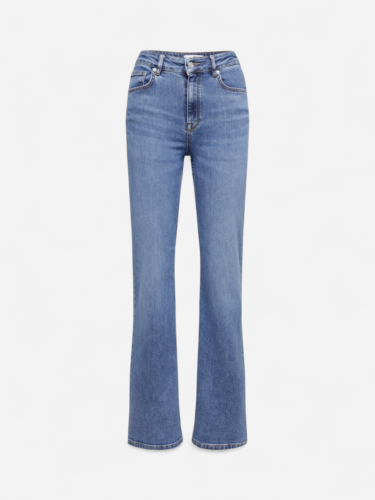 Selected Femme Naisten Farkut Tone Hw Mid Blue Bootcut Noos Tummansininen - Kekäle.fi