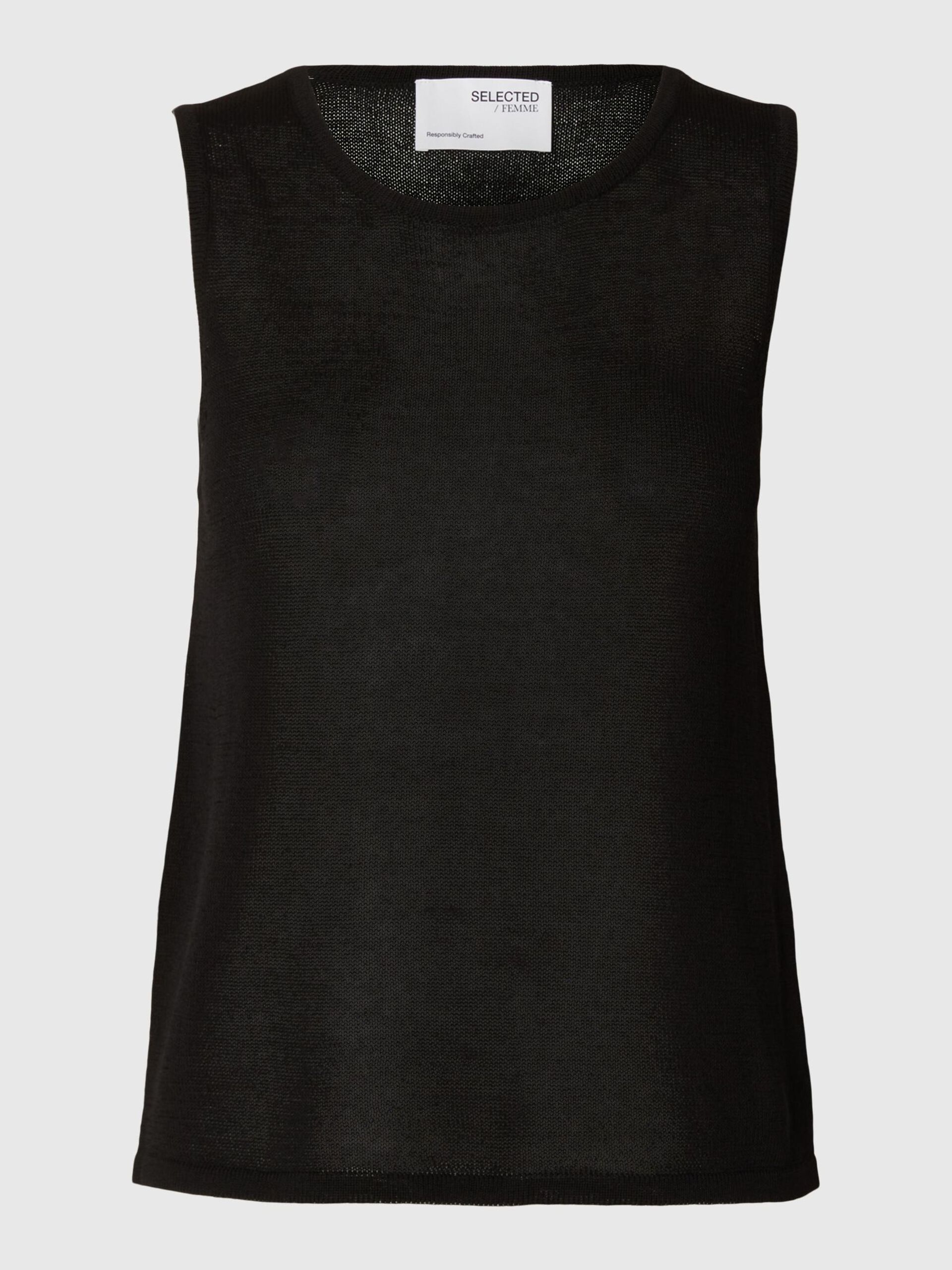 selected-femme-naisten-hihaton-toppi-slfmoon-sus-sl-knit-top-musta-3