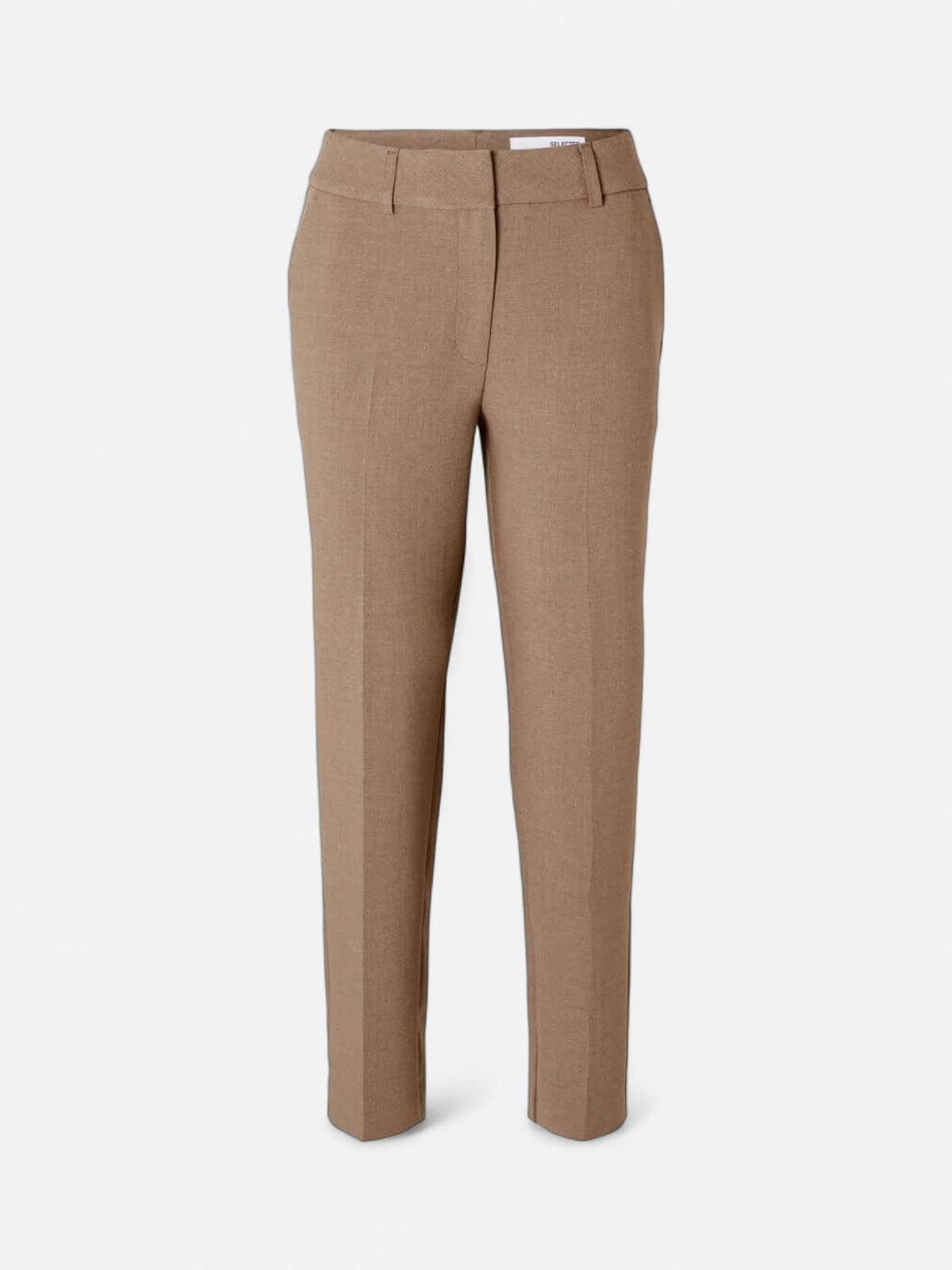 Selected Femme Naisten Housut, AD-SLFRITA-RIA MW CROP PANT Kameli - Kekäle.fi