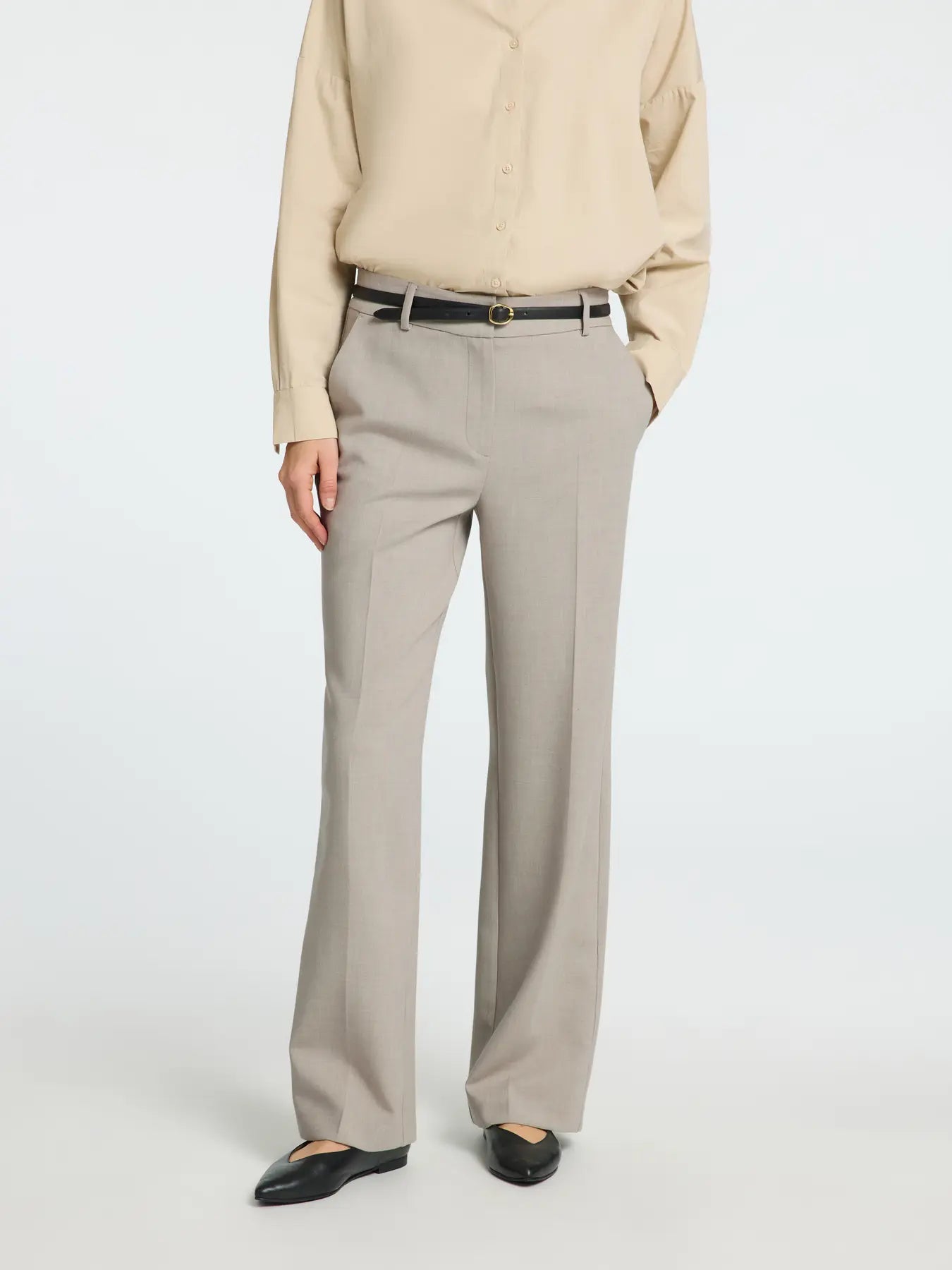selected-femme-naisten-housut-slfrita-mw-wide-pant-mel-noos-island-fossil-melange-1
