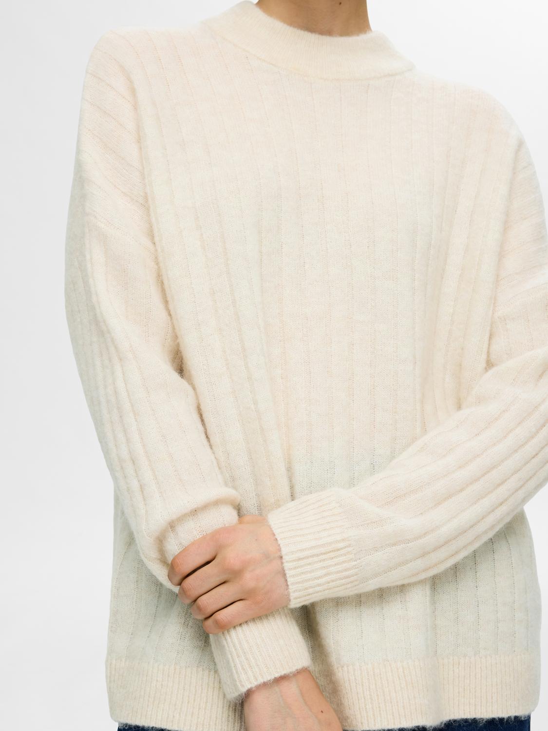 selected-femme-naisten-neule-slfmaline-ls-knit-high-neck-luonnonvalkoinen-3