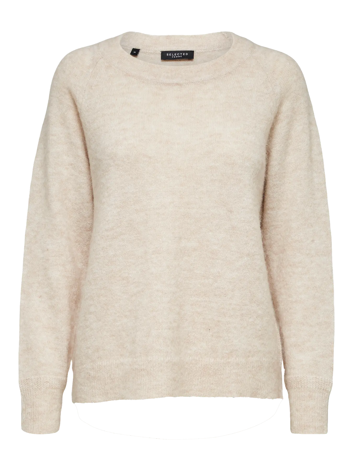 selected-femme-naisten-neulepaita-lulu-ls-knit-o-neck-birch-melange-3