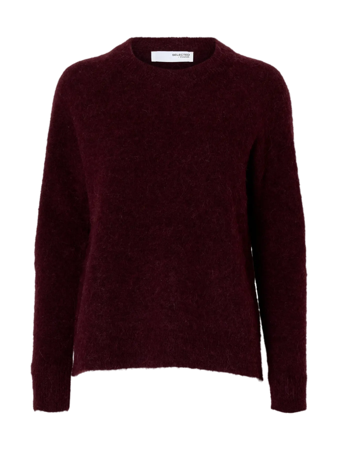 selected-femme-naisten-neulepaita-lulu-ls-knit-o-neck-fig-melange-3